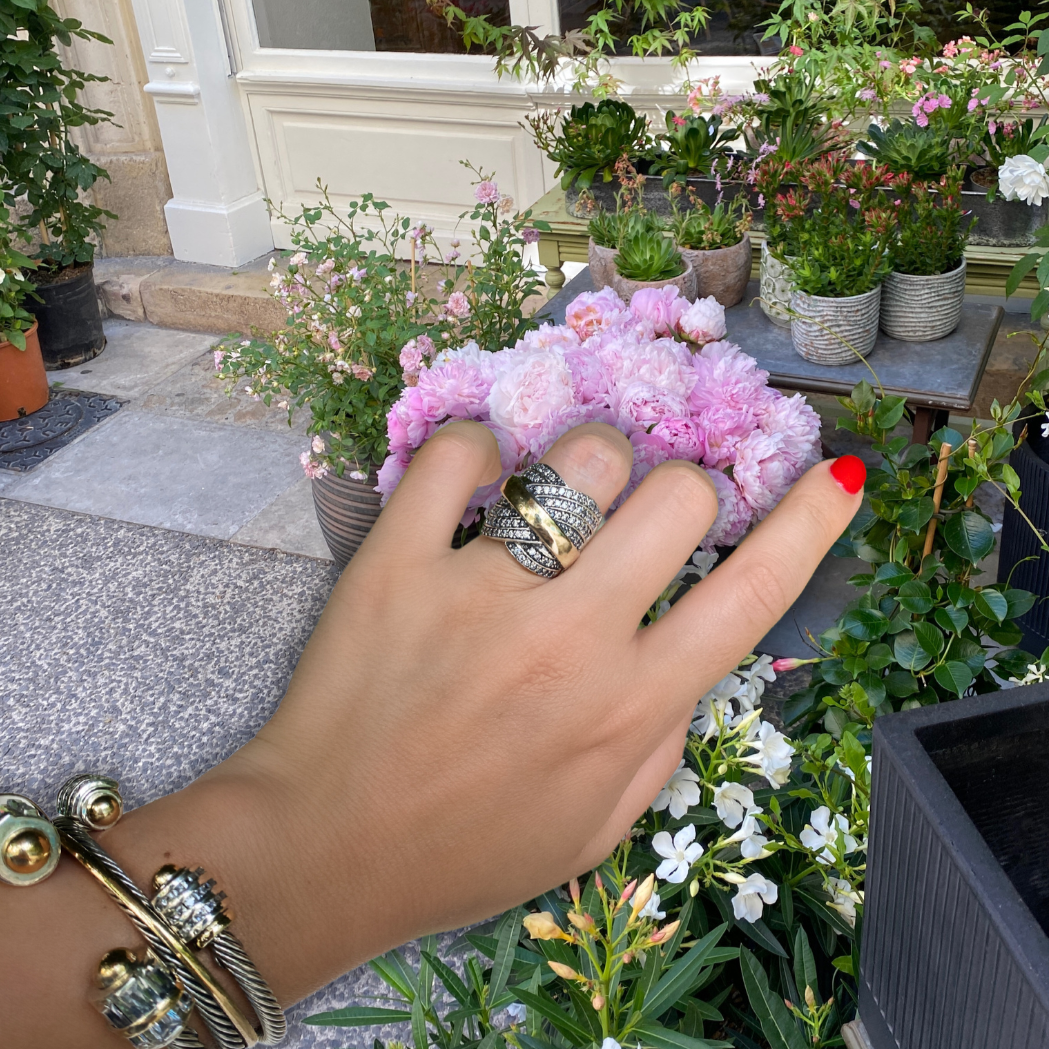 BAGUE FONTELINA- Argent 925 & Or 14K