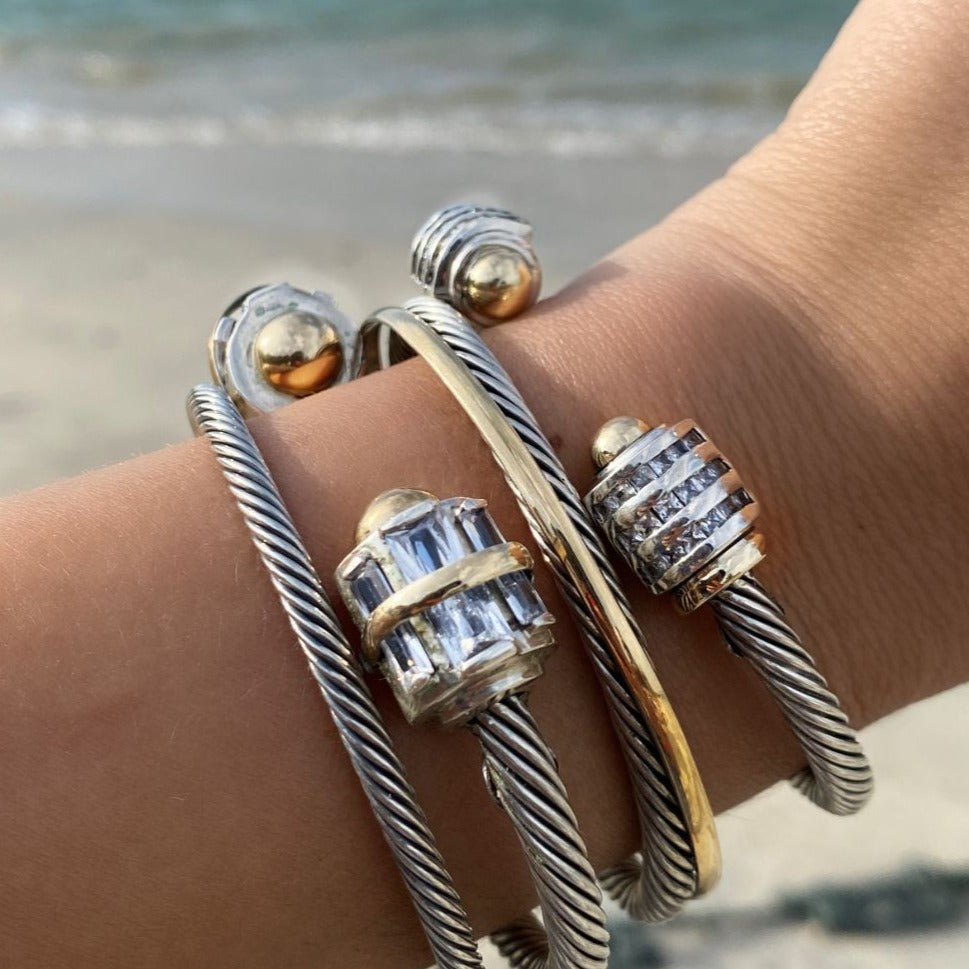 BRACELET ORBIT - Argent 925 & Or 14K