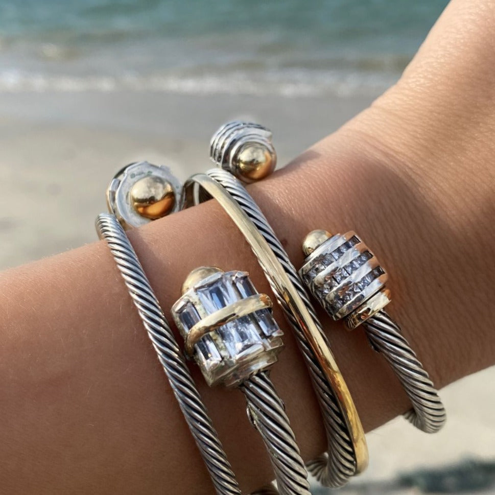 BRACELET TRINITY - Argent 925 & Or 14K