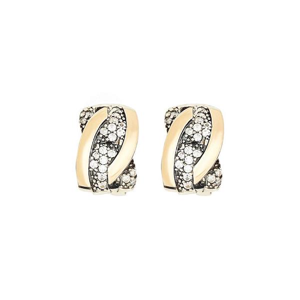 AUDREY EARRINGS - Sterling Silver & 14k Yellow Gold-Tayroni