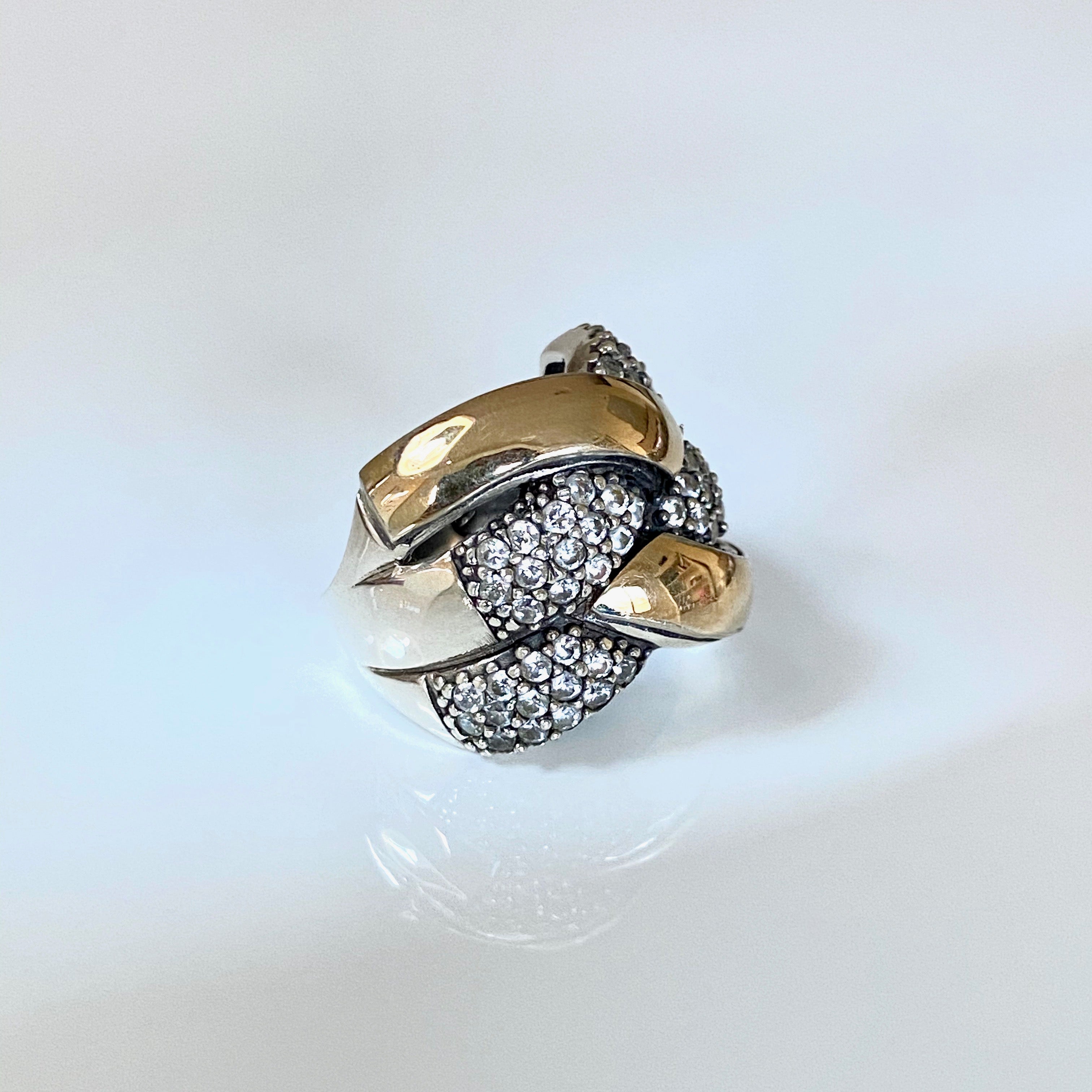 AUDREY RING - Sterling Silver & 14k Yellow Gold-Tayroni