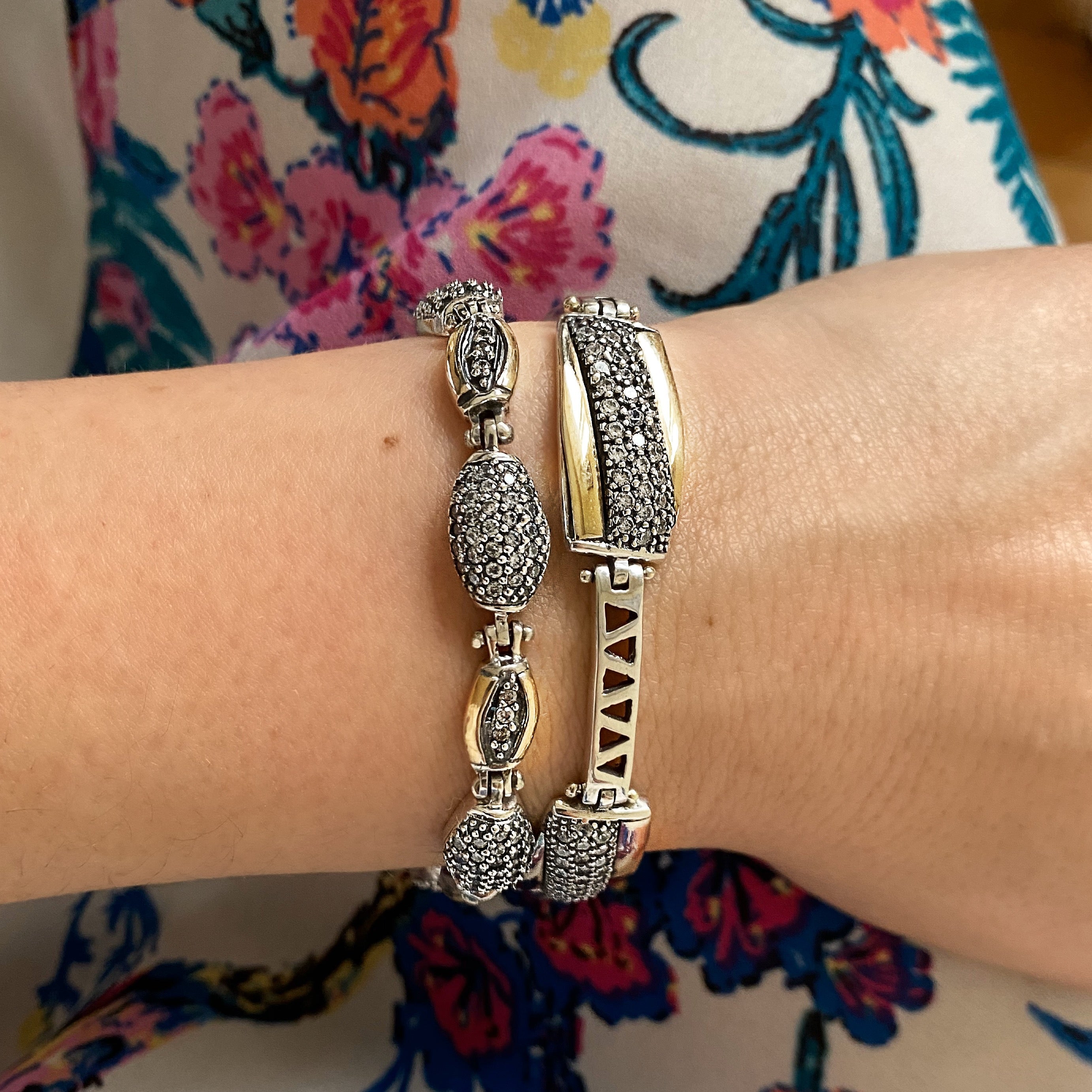 CAPRI CHAIN BRACELET - Sterling Silver & 14k Yellow Gold-Tayroni