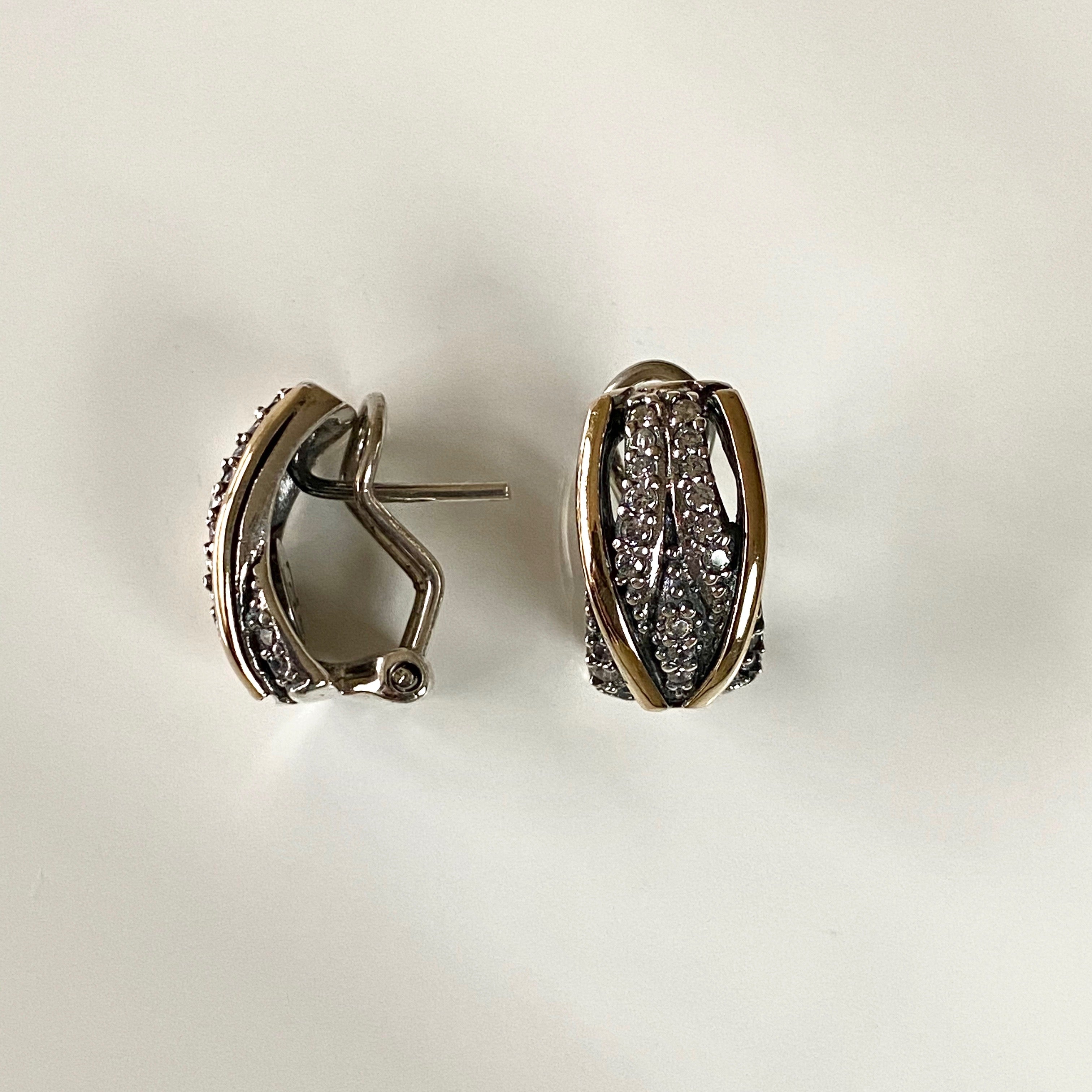 CAPRI EARRINGS - Sterling Silver & 14k Yellow Gold-Tayroni