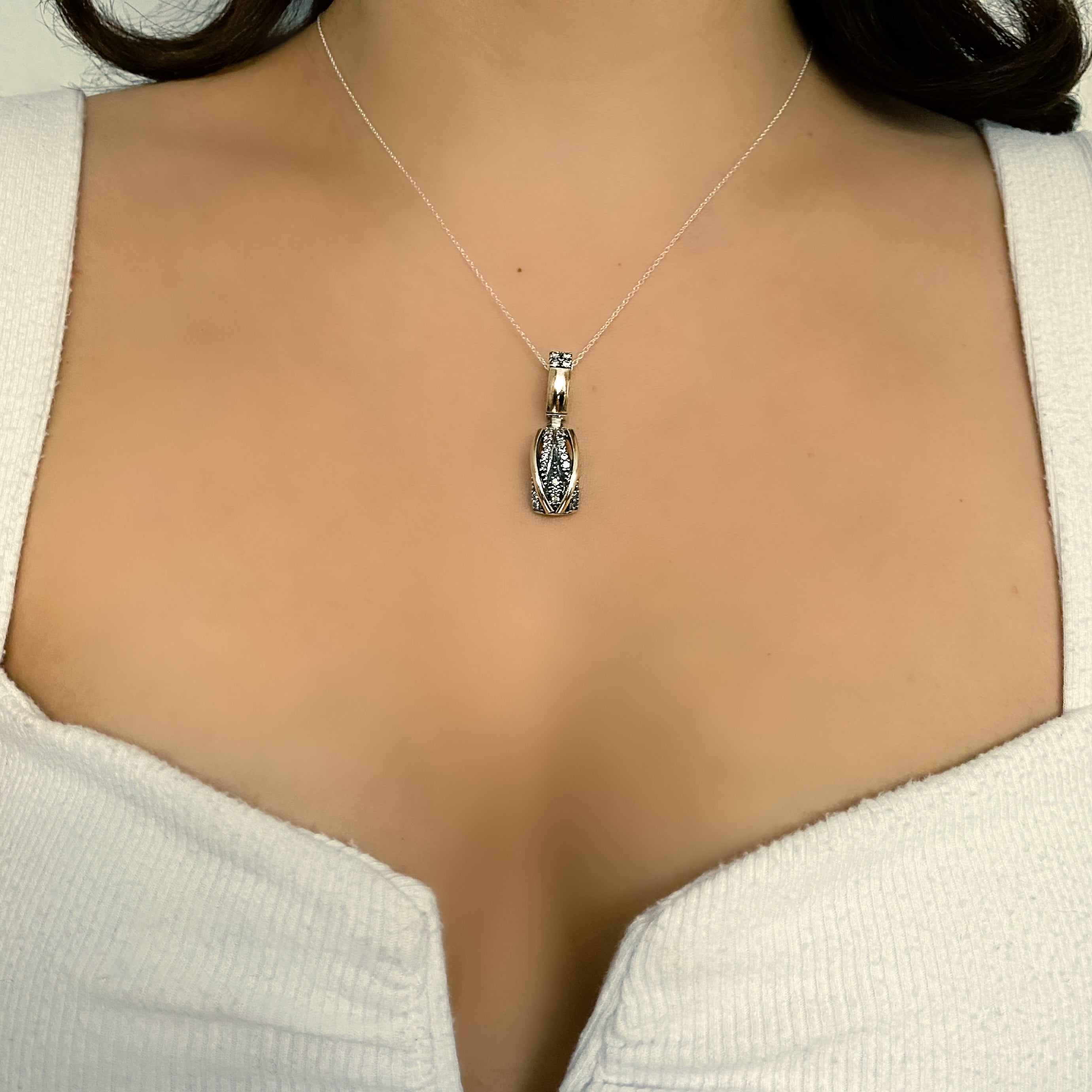 CAPRI NECKLACE - Sterling Silver & 14k Yellow Gold-Tayroni