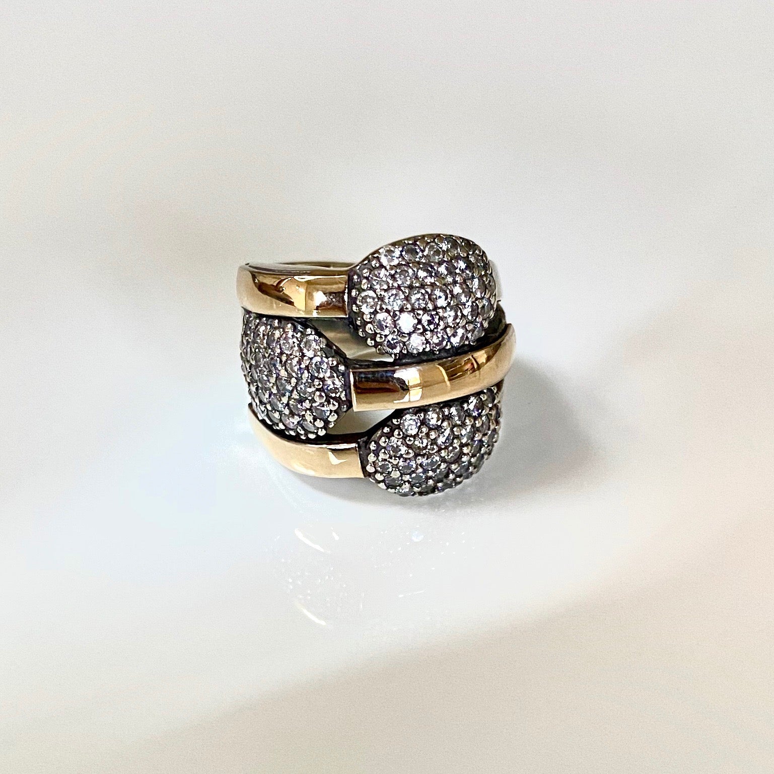 CHELSEA RING - Sterling Silver & 14k Yellow Gold-Tayroni