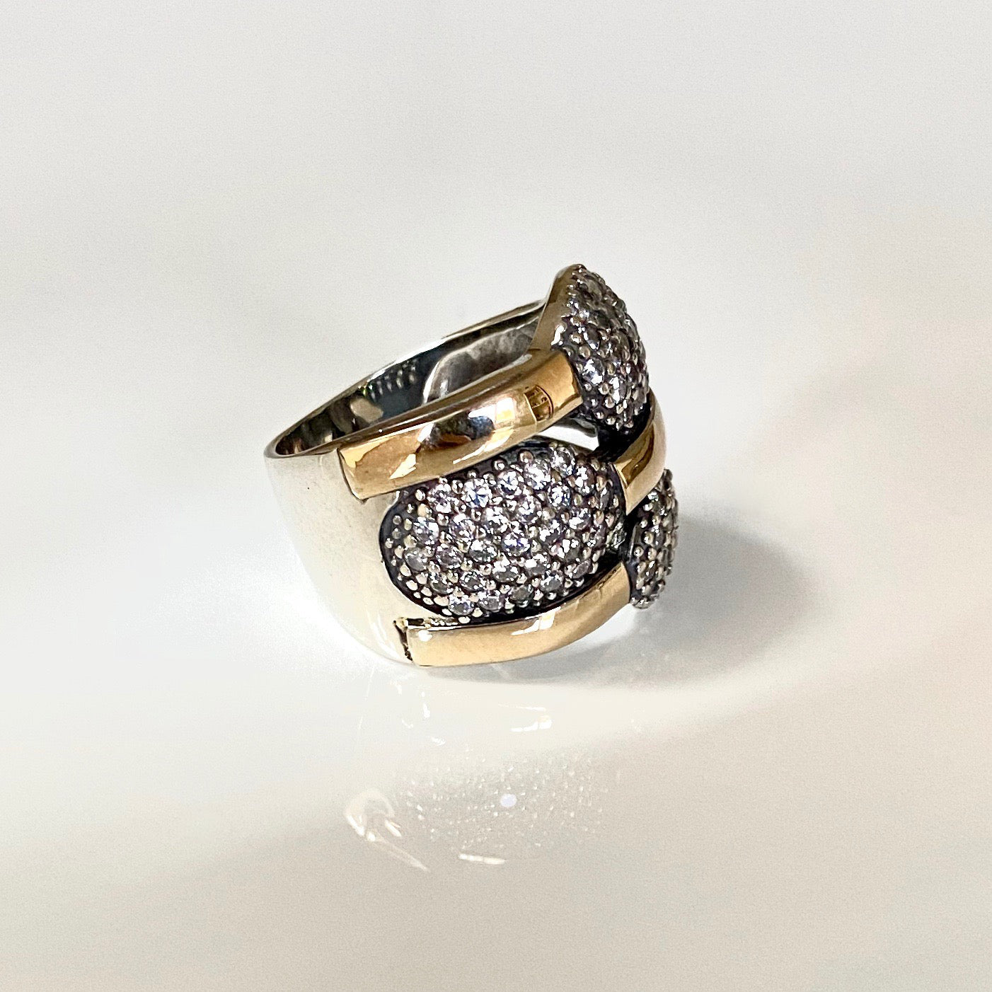 CHELSEA RING - Sterling Silver & 14k Yellow Gold-Tayroni