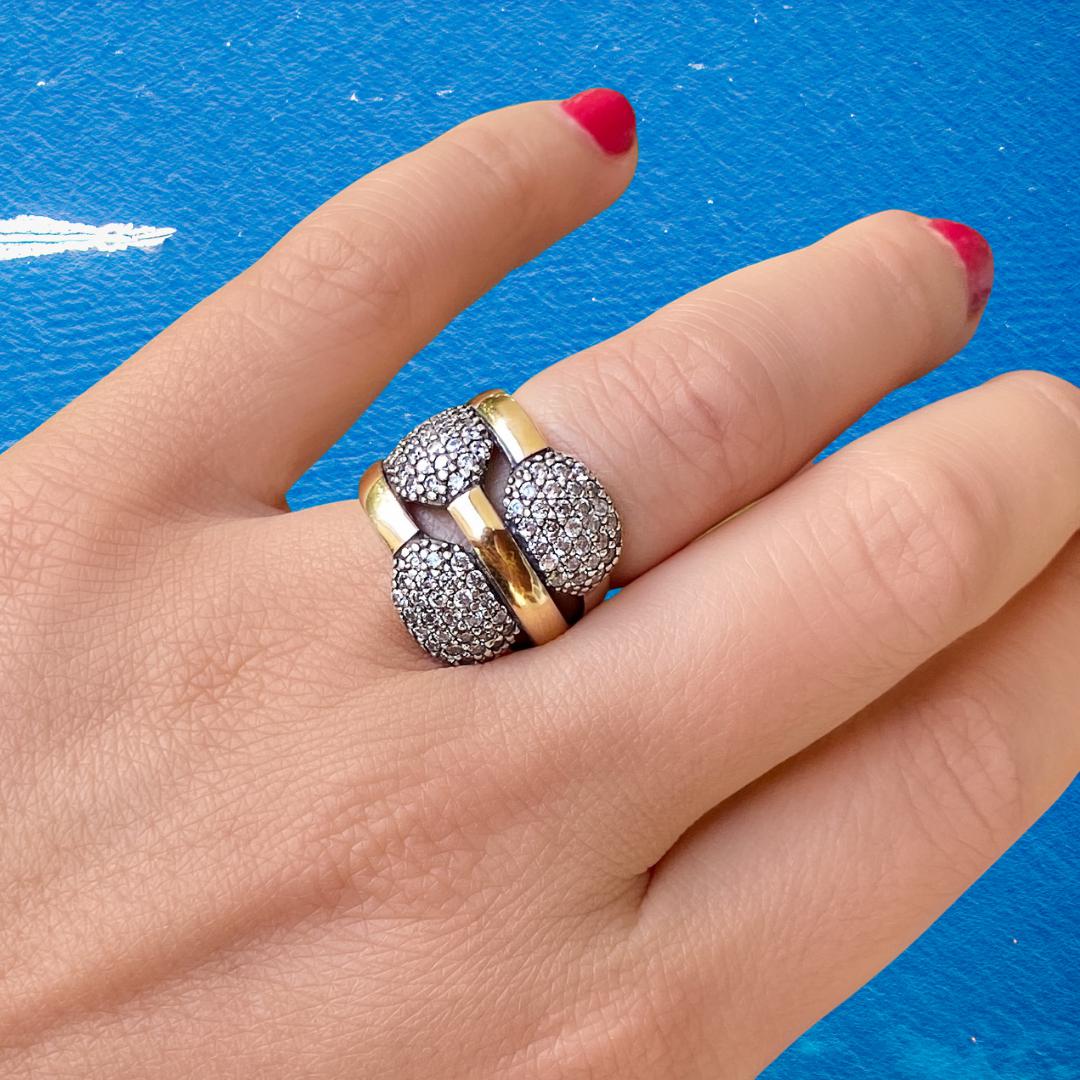 CHELSEA RING - Sterling Silver & 14k Yellow Gold-Tayroni
