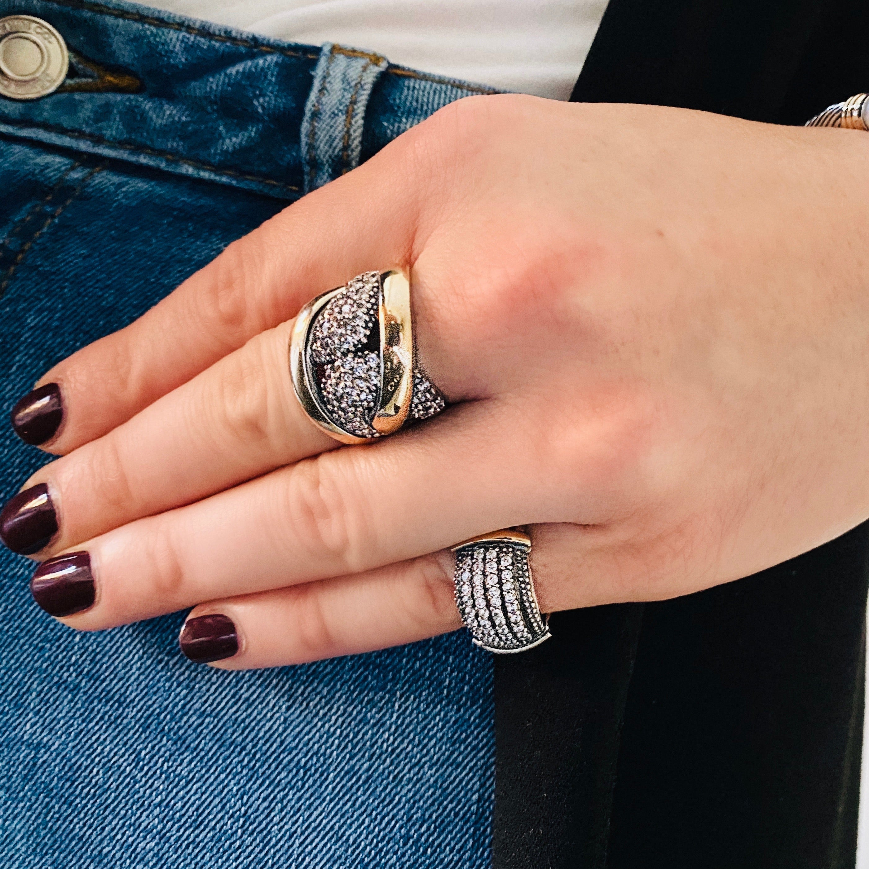 CIELO RING - Sterling Silver & 14k Yellow Gold-Tayroni