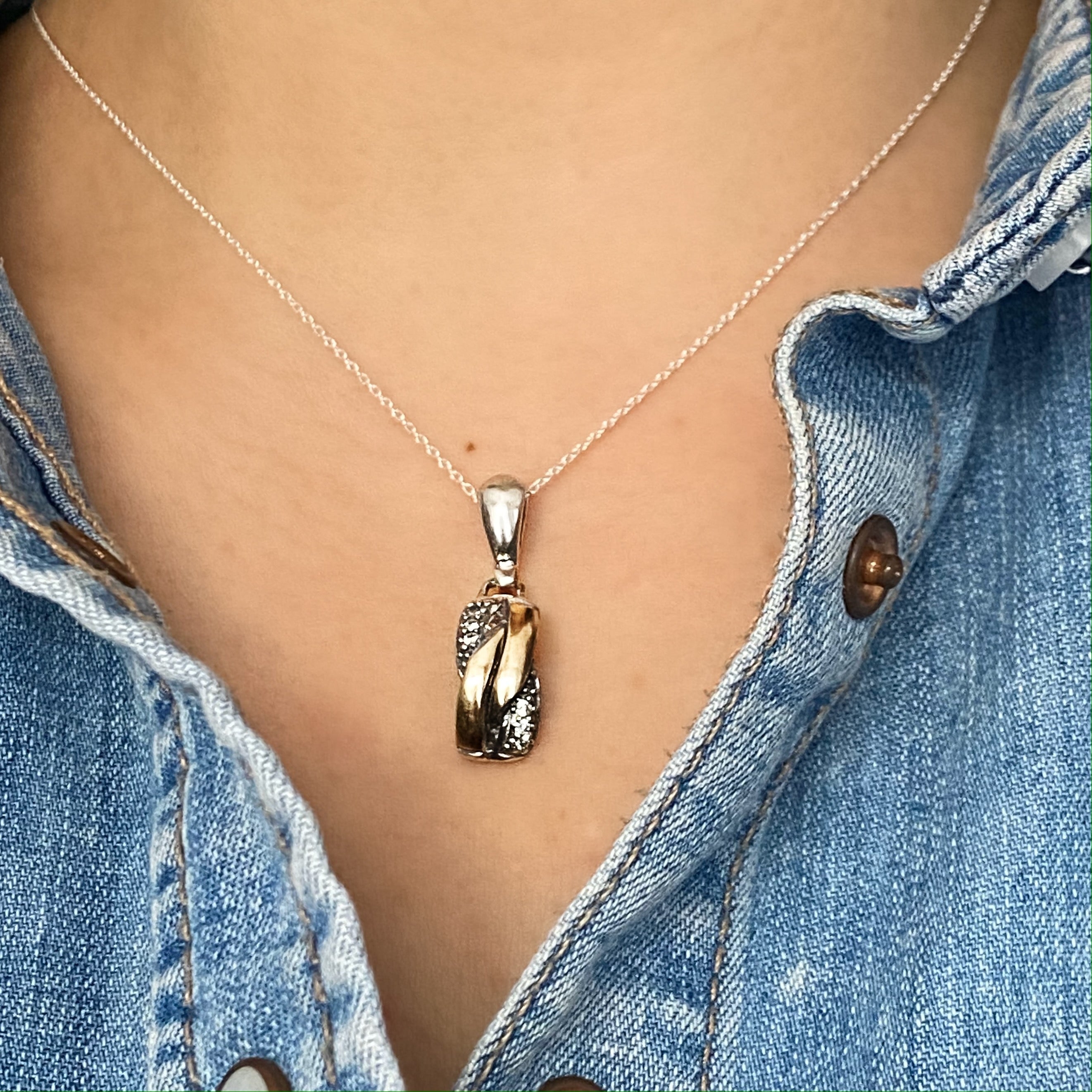 DOLCE VITA NECKLACE - Sterling Silver & 14k Yellow Gold-Tayroni