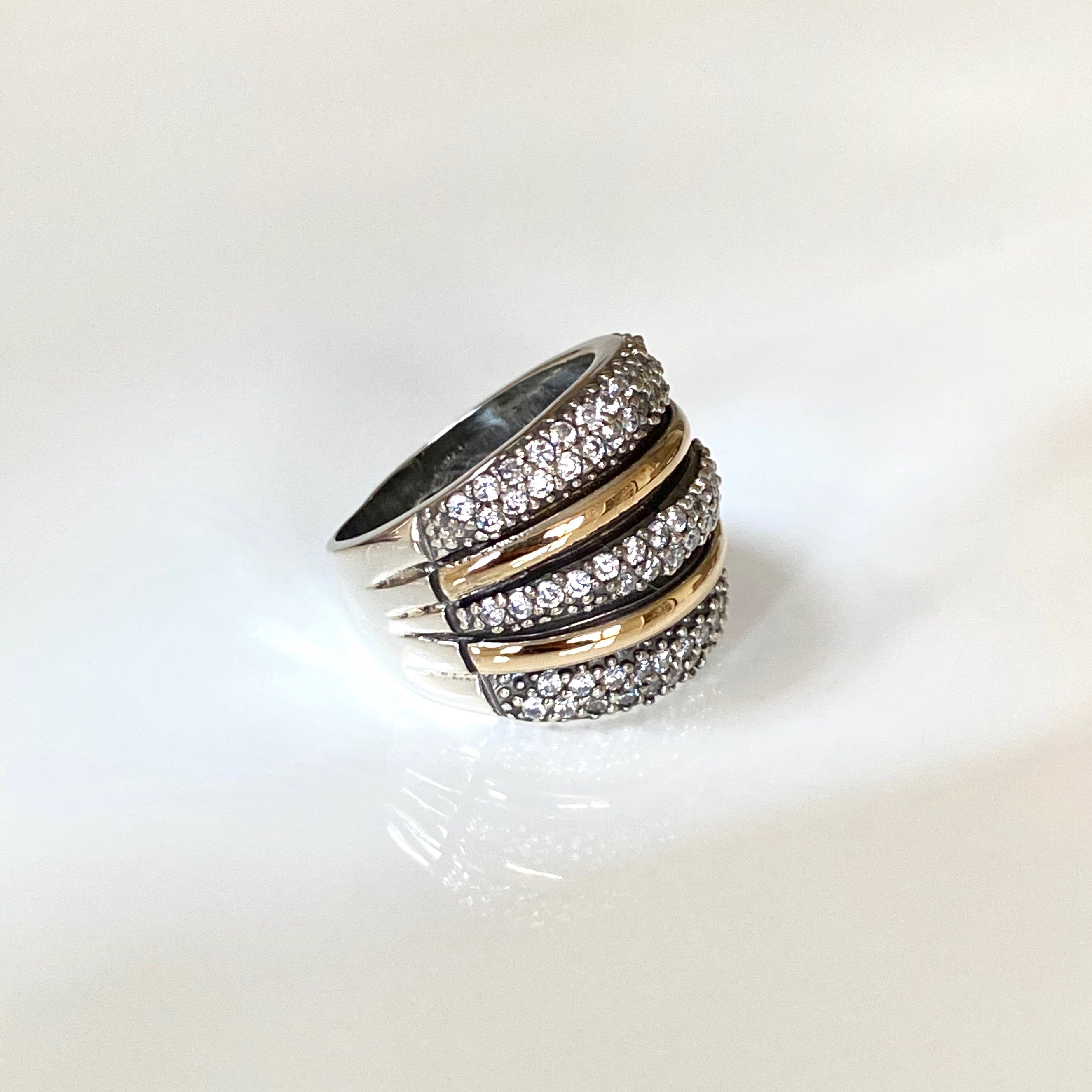 ESTELAR RING - Sterling Silver & 14k Yellow Gold-Tayroni
