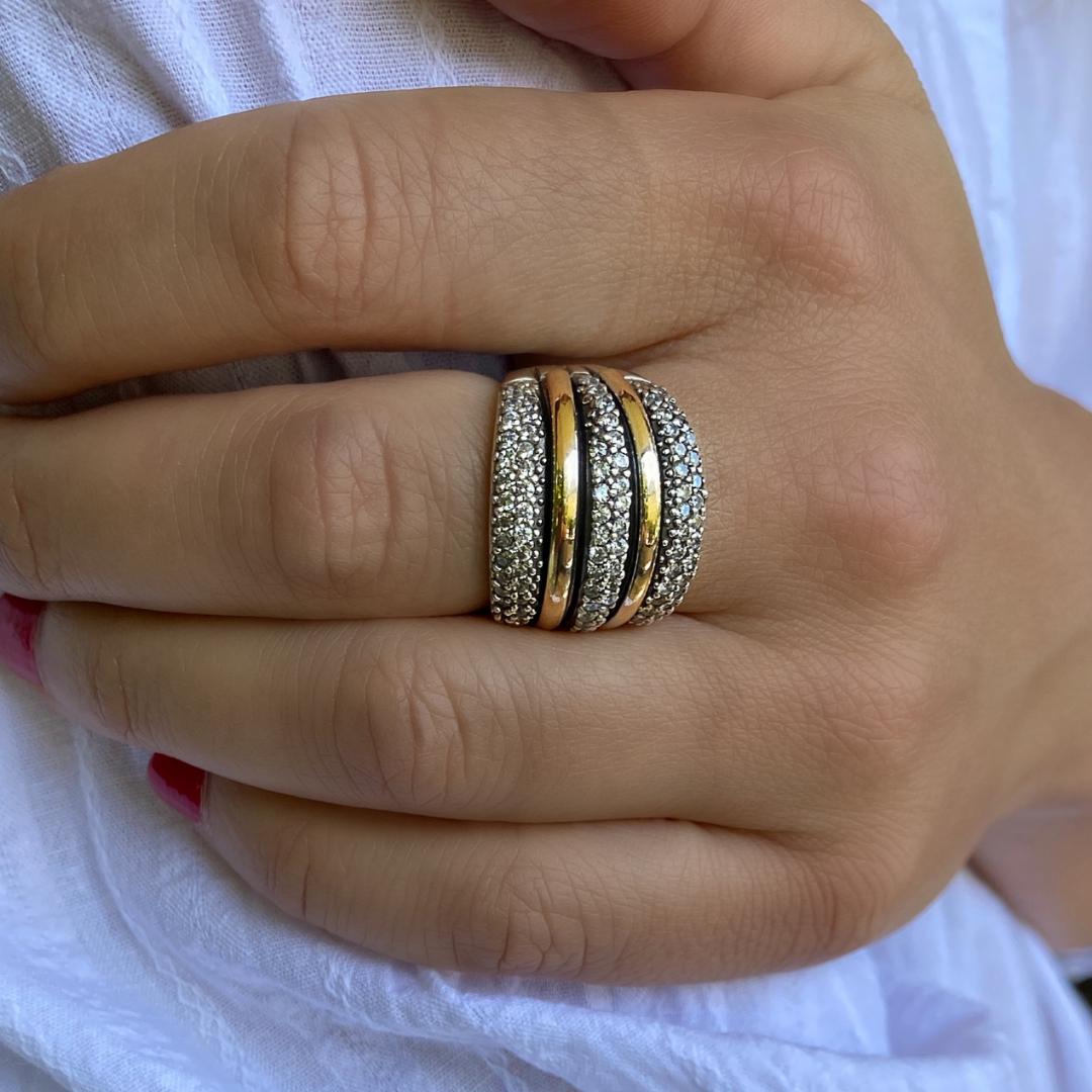 ESTELAR RING - Sterling Silver & 14k Yellow Gold-Tayroni