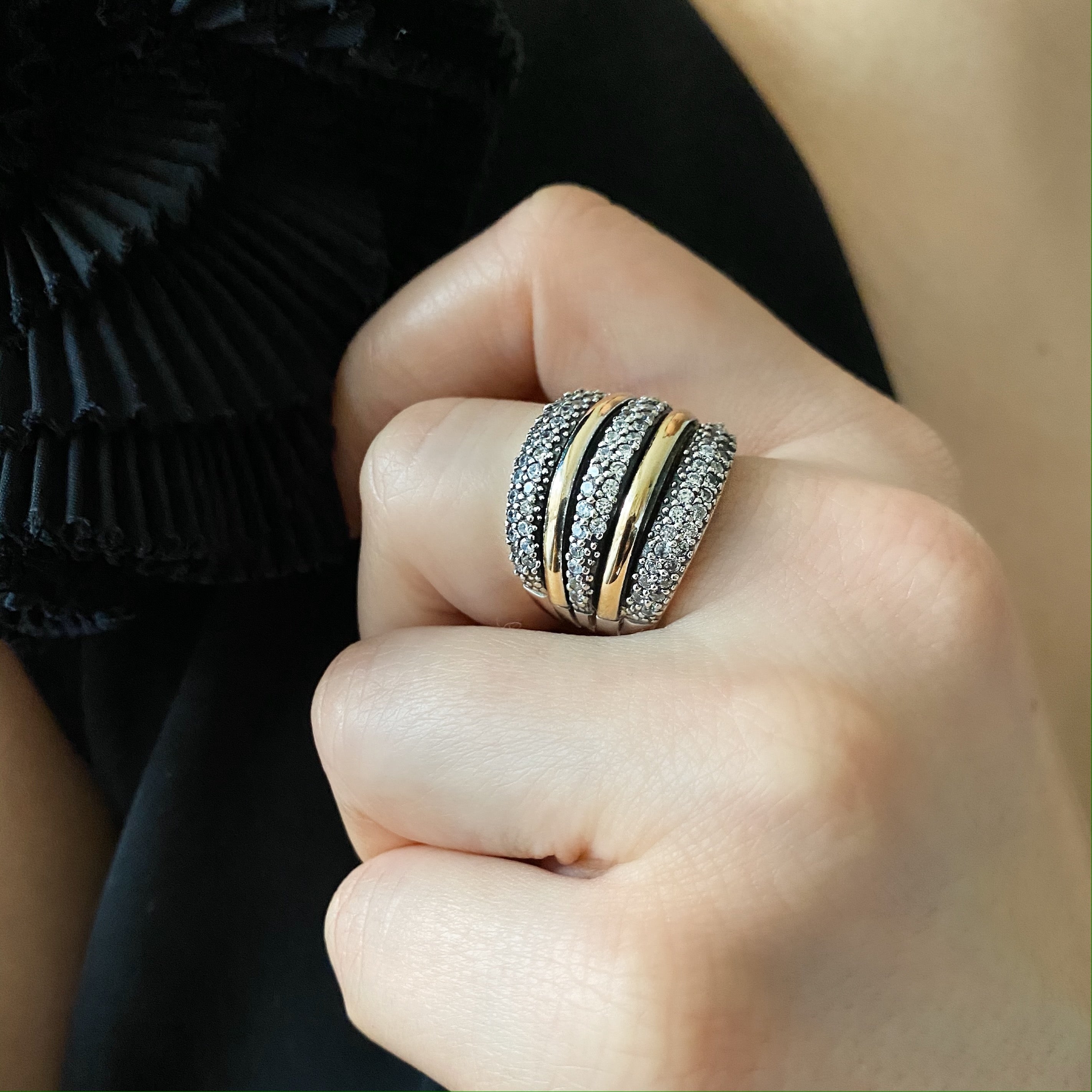 ESTELAR RING - Sterling Silver & 14k Yellow Gold-Tayroni