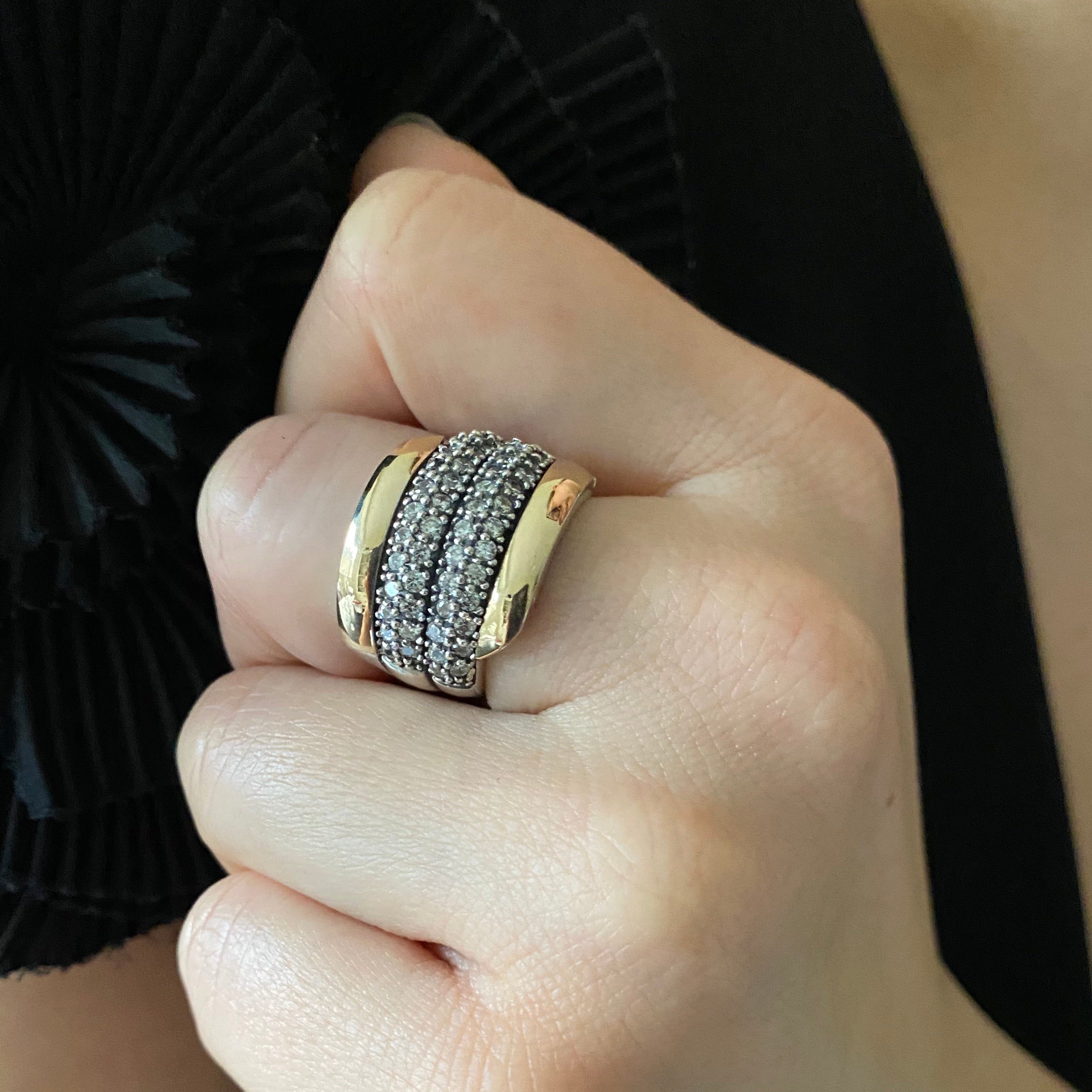 ESTRELLA RING - Sterling Silver & 14k Yellow Gold-Tayroni
