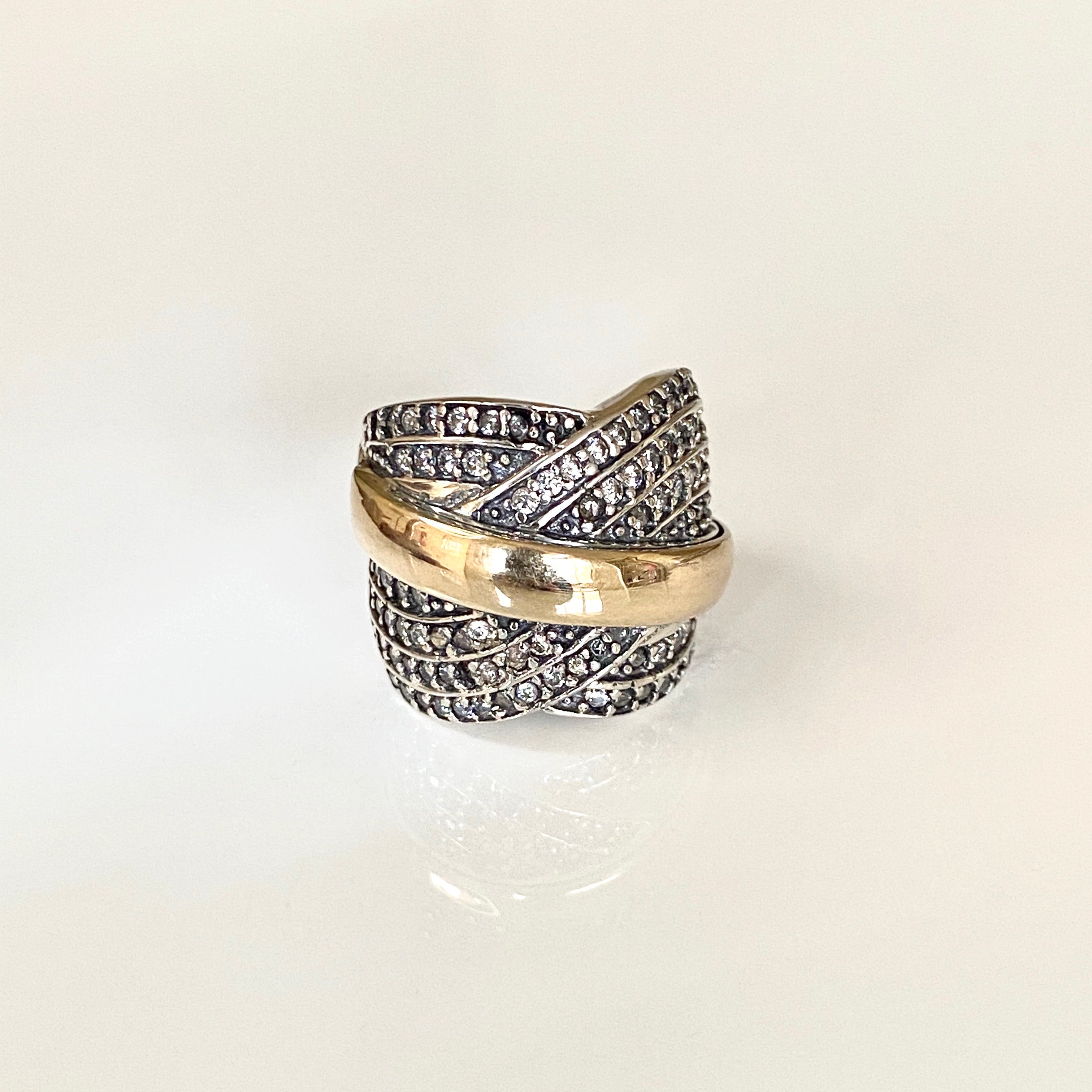 FONTELINA RING - Sterling Silver & 14k Yellow Gold-Tayroni