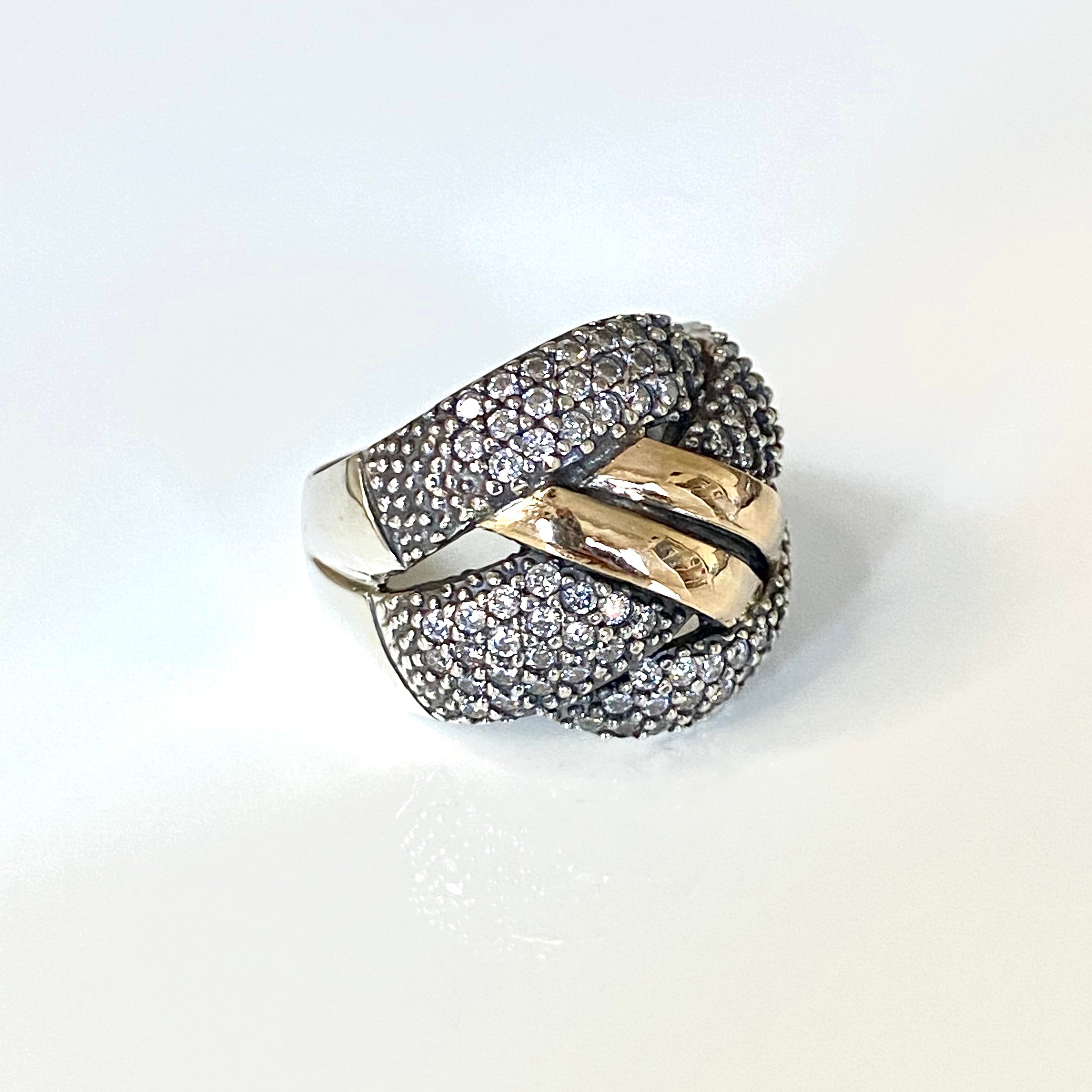 FOREVER RING - Sterling Silver & 14k Yellow Gold-Tayroni