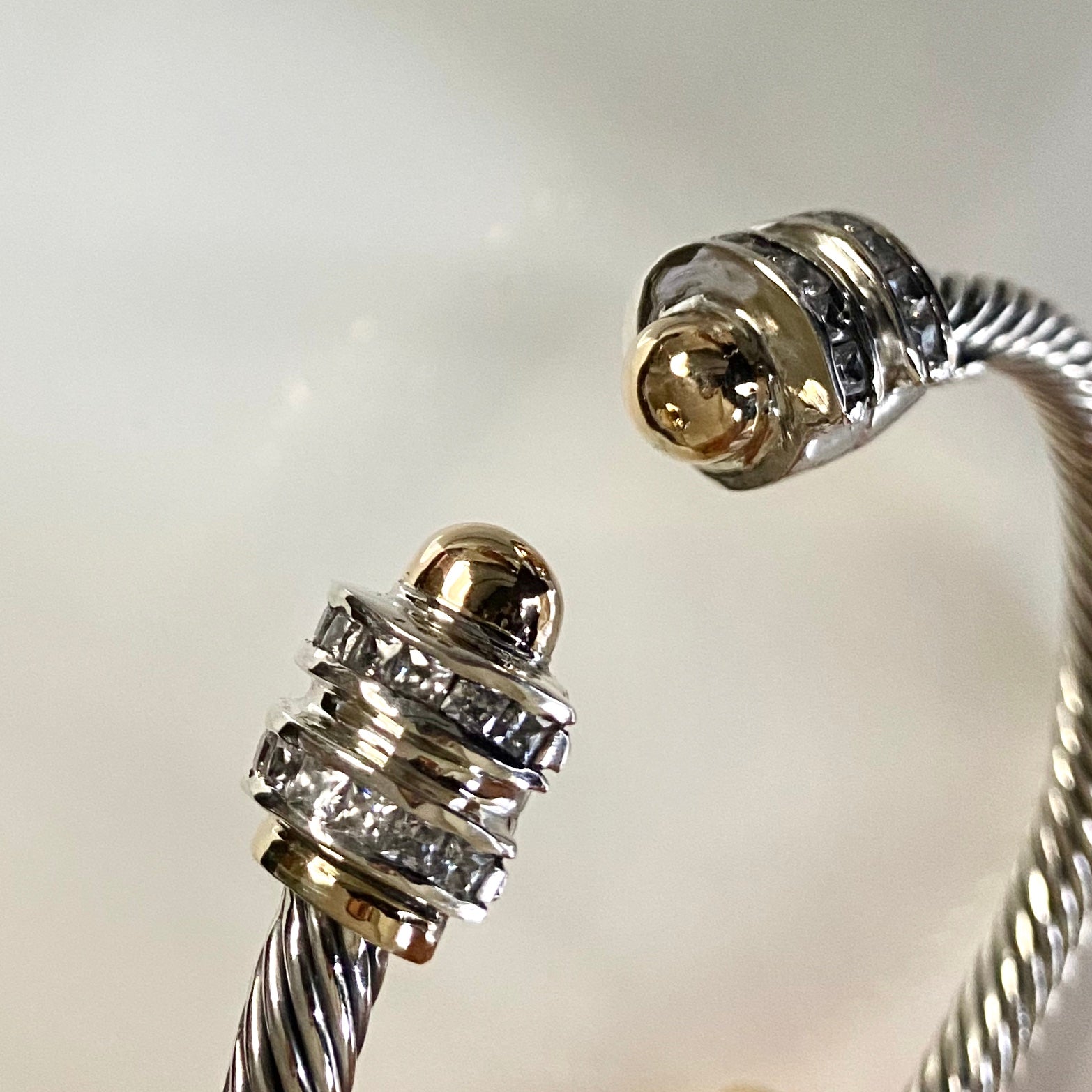 GALAXY CUFF BRACELET - Sterling Silver & 14k Yellow Gold-Tayroni
