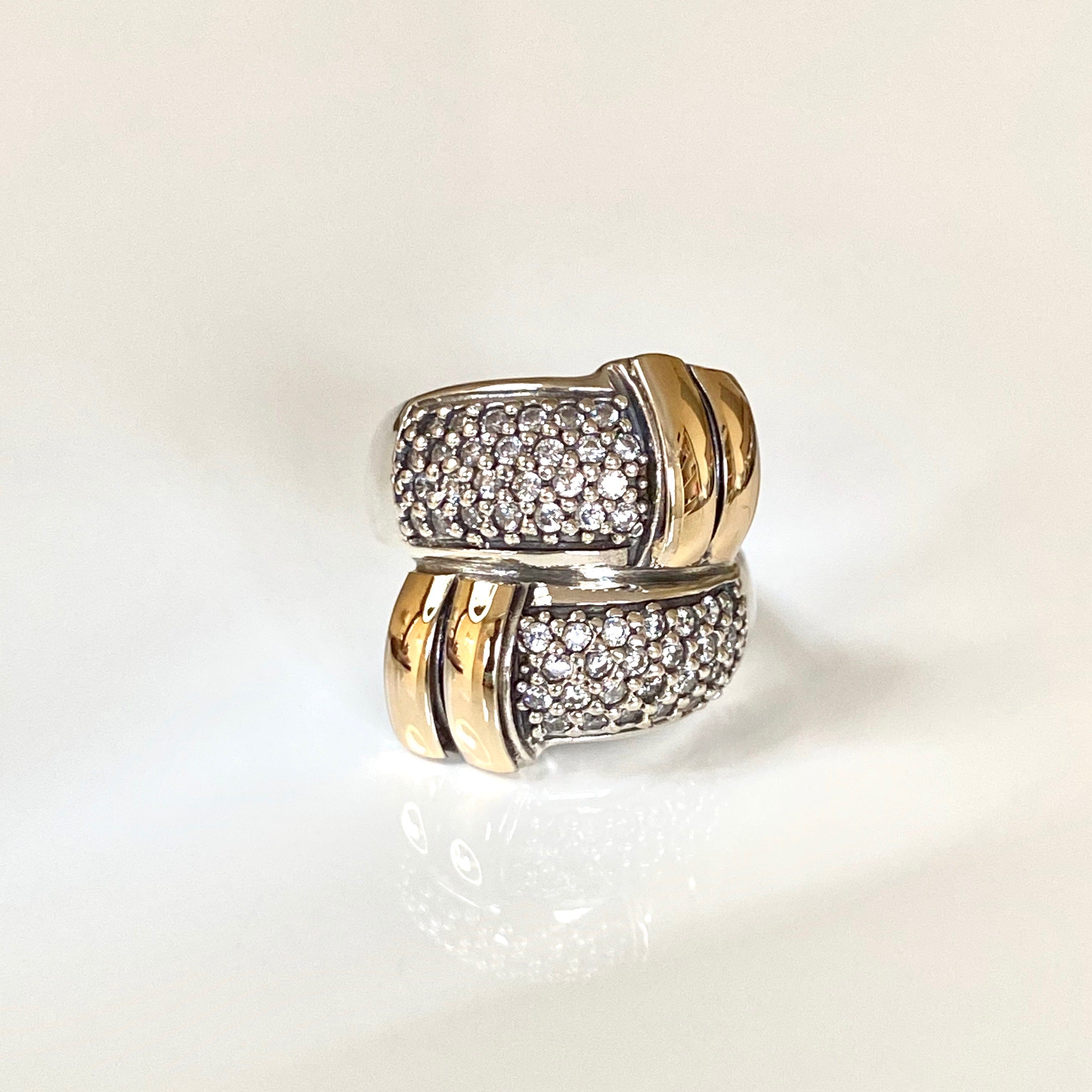 HAMPTONS RING - Sterling Silver & 14k Yellow Gold-Tayroni