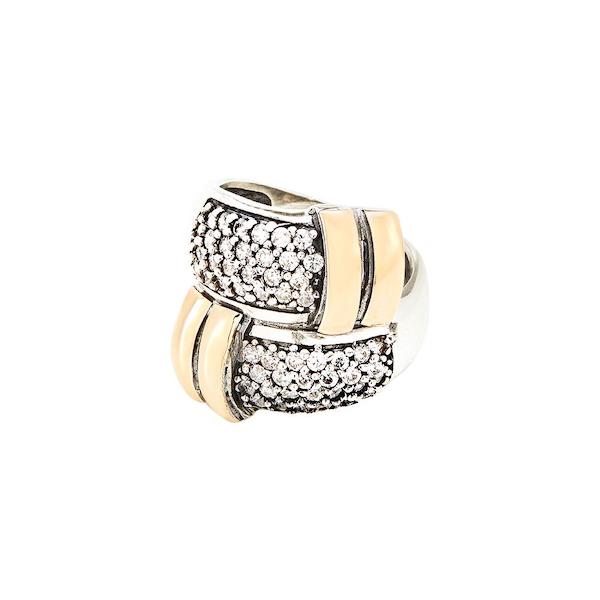 HAMPTONS RING - Sterling Silver & 14k Yellow Gold-Tayroni