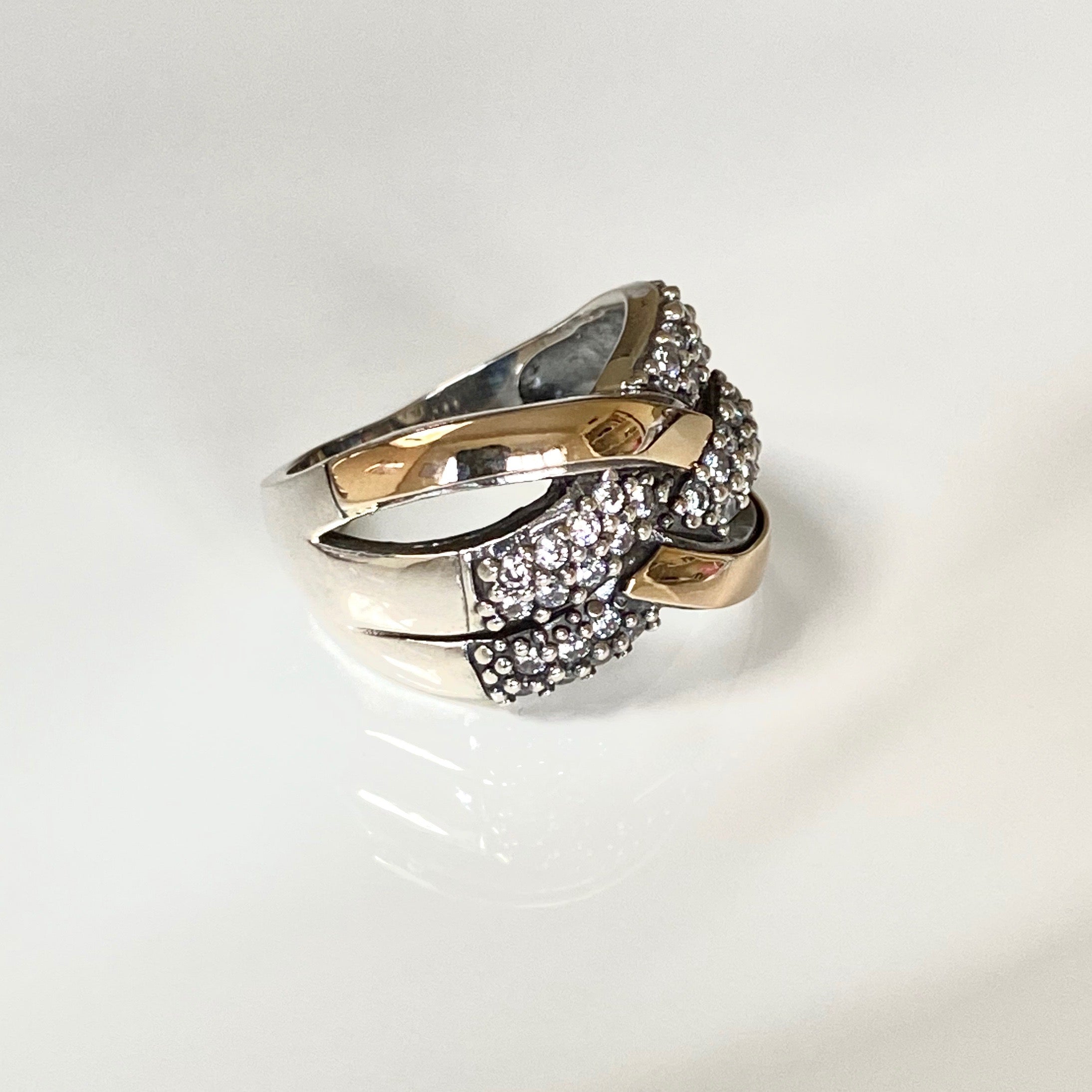 HYDE RING - Sterling Silver & 14k Yellow Gold-Tayroni