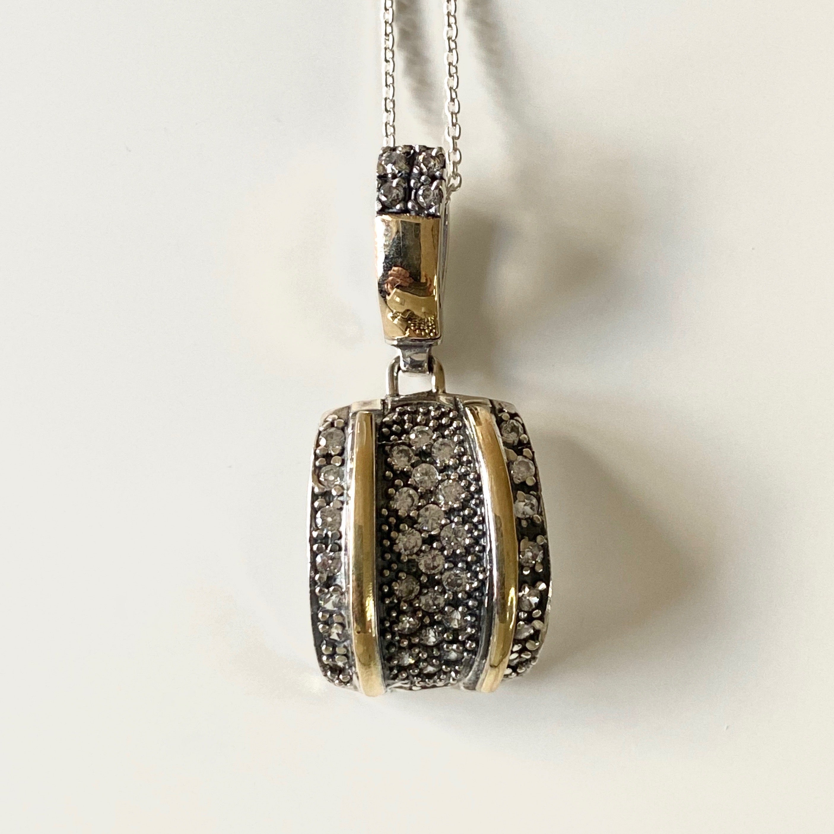 INFINITY NECKLACE - Sterling Silver & 14k Yellow Gold-Tayroni
