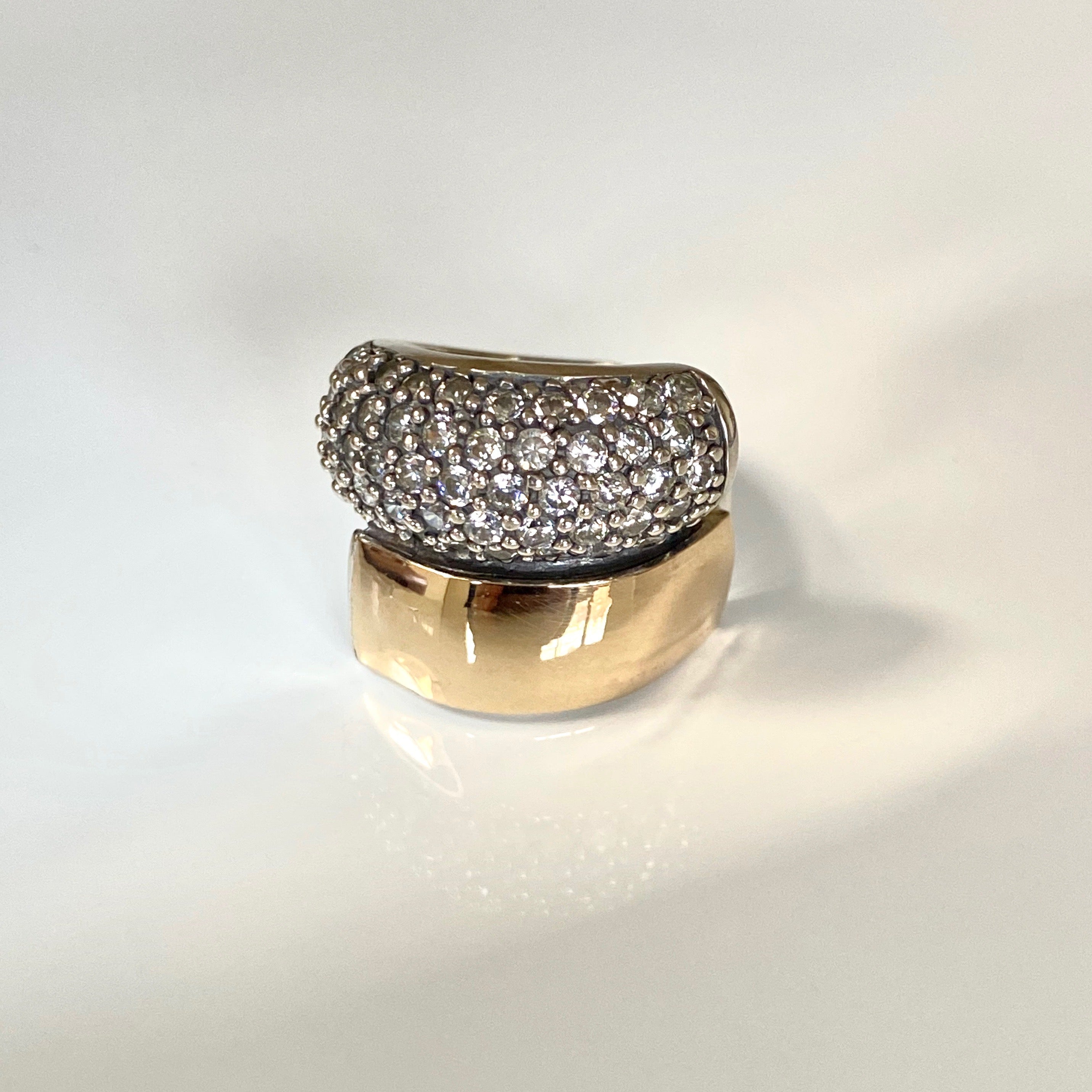 INTERSTELLAR RING - Sterling Silver & 14k Yellow Gold-Tayroni