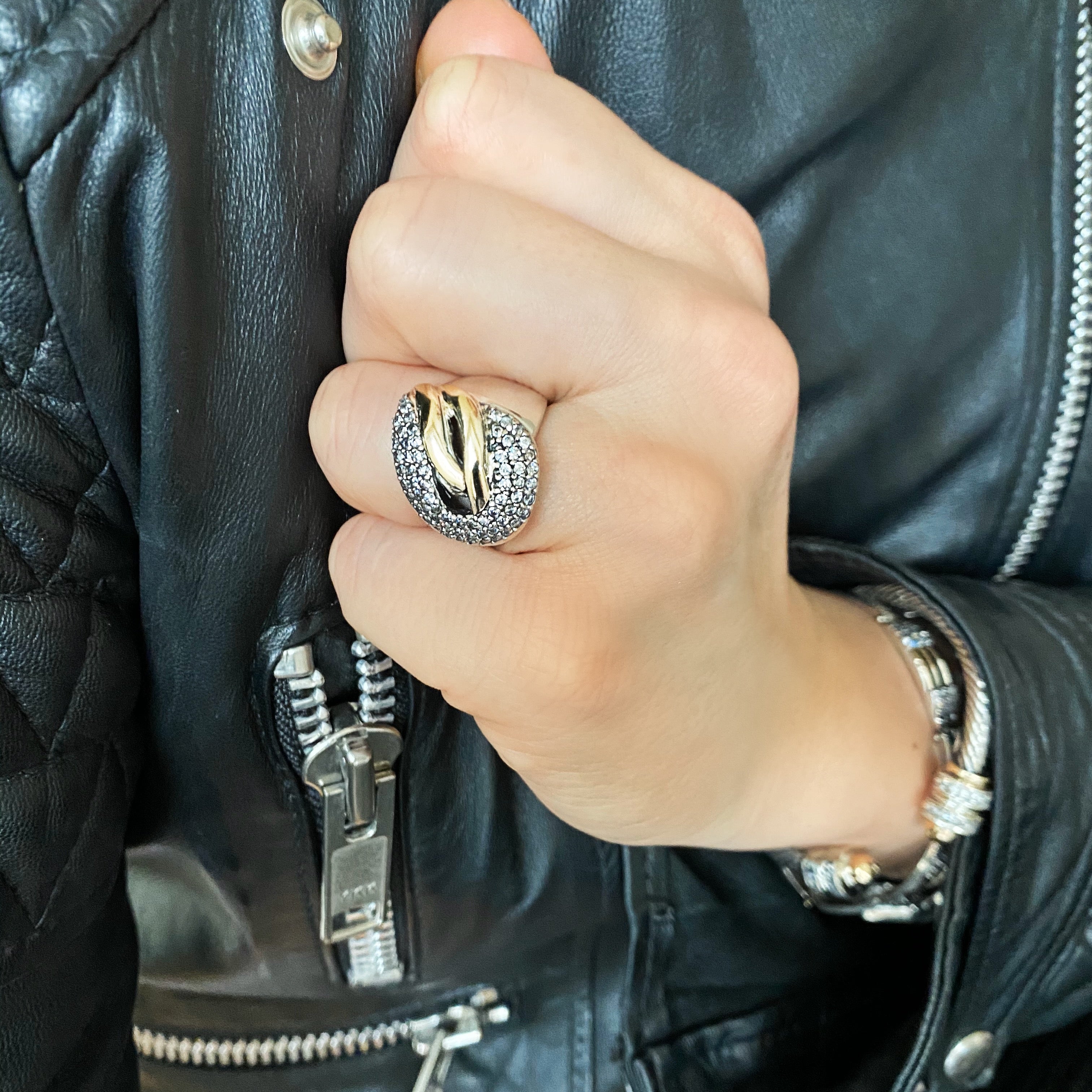 LIGHTME RING - Sterling Silver & 14k Yellow Gold-Tayroni