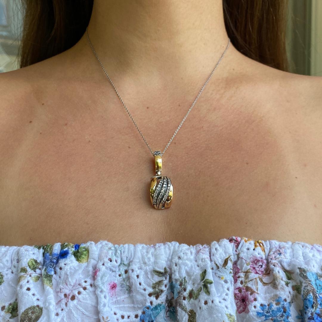 MAKE A WISH NECKLACE - Sterling Silver & 14k Yellow Gold-Tayroni