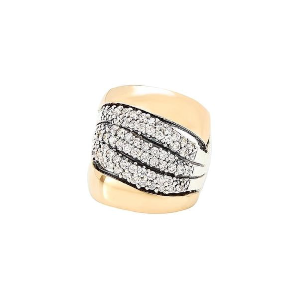 MAKE A WISH RING - Sterling Silver & 14k Yellow Gold-Tayroni