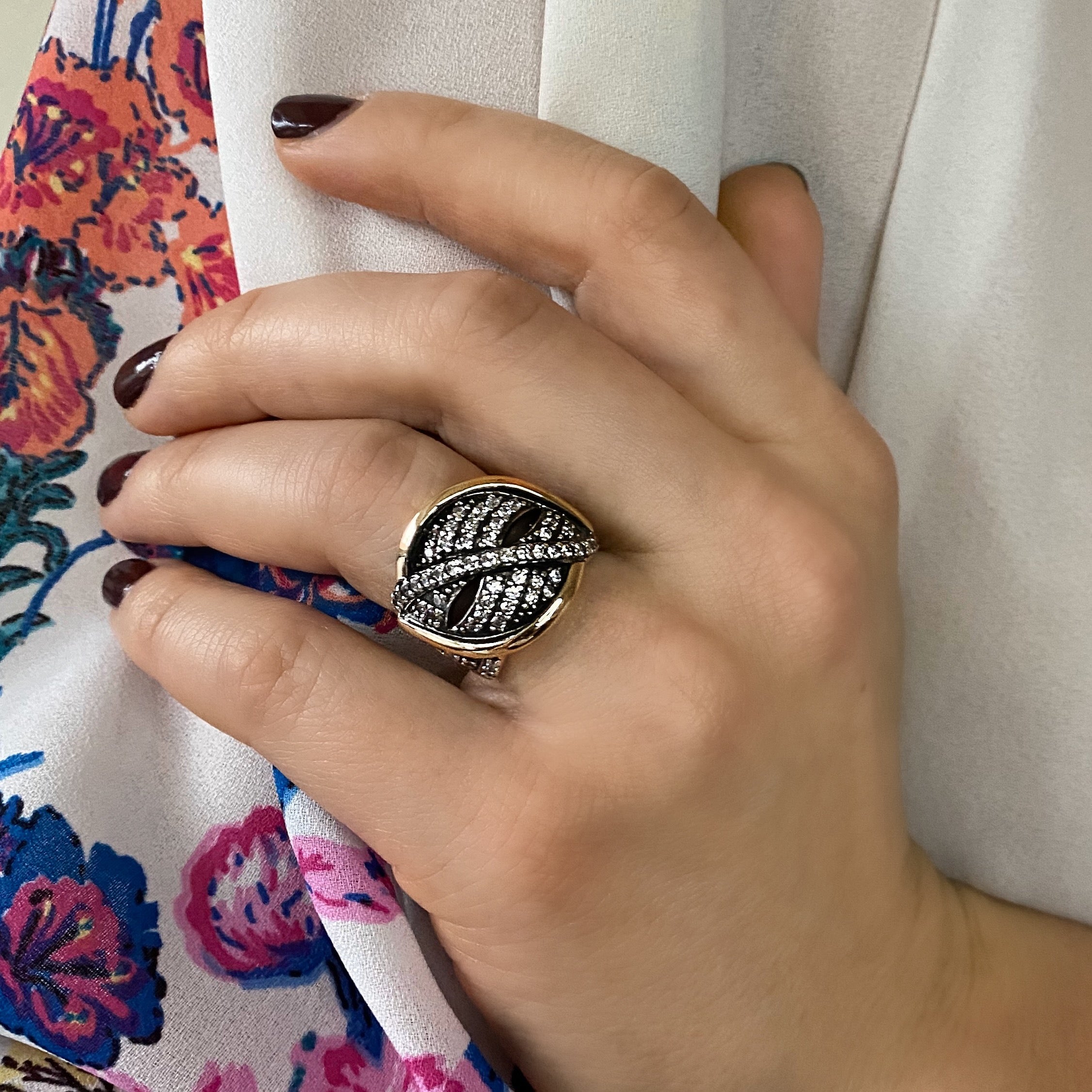 NEBULA RING - Sterling Silver & 14k Yellow Gold-Tayroni