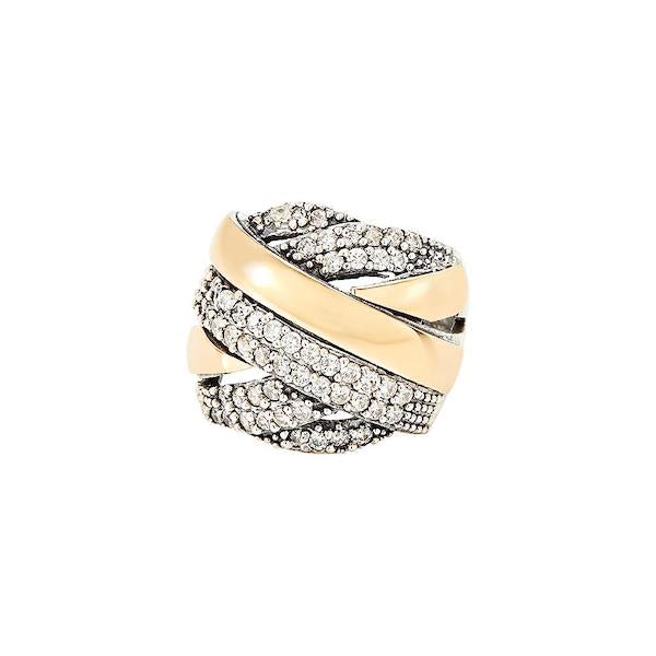 NEO RING - Sterling Silver & 14k Yellow Gold-Tayroni