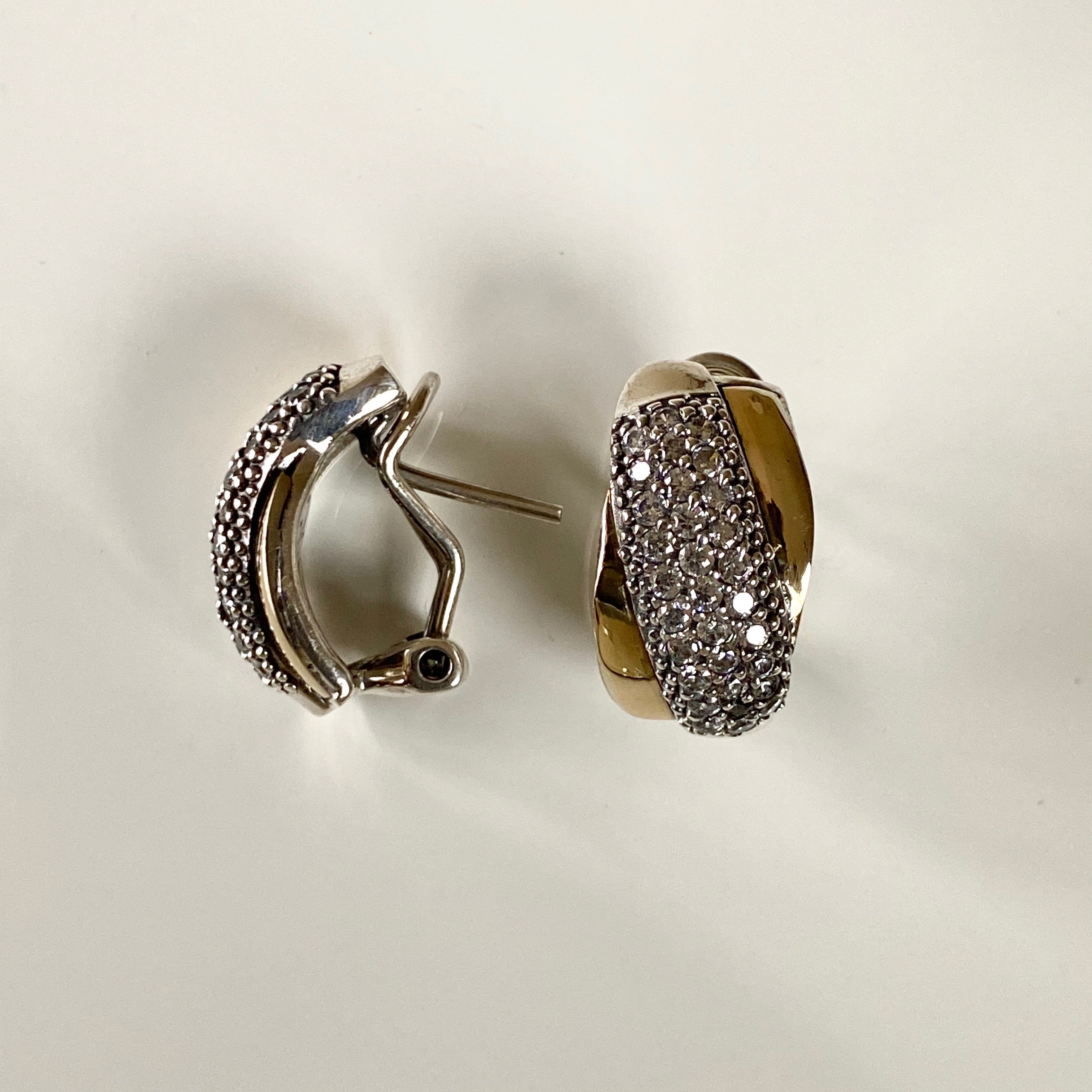 NOBU EARRINGS - Sterling Silver & 14k Yellow Gold-Tayroni