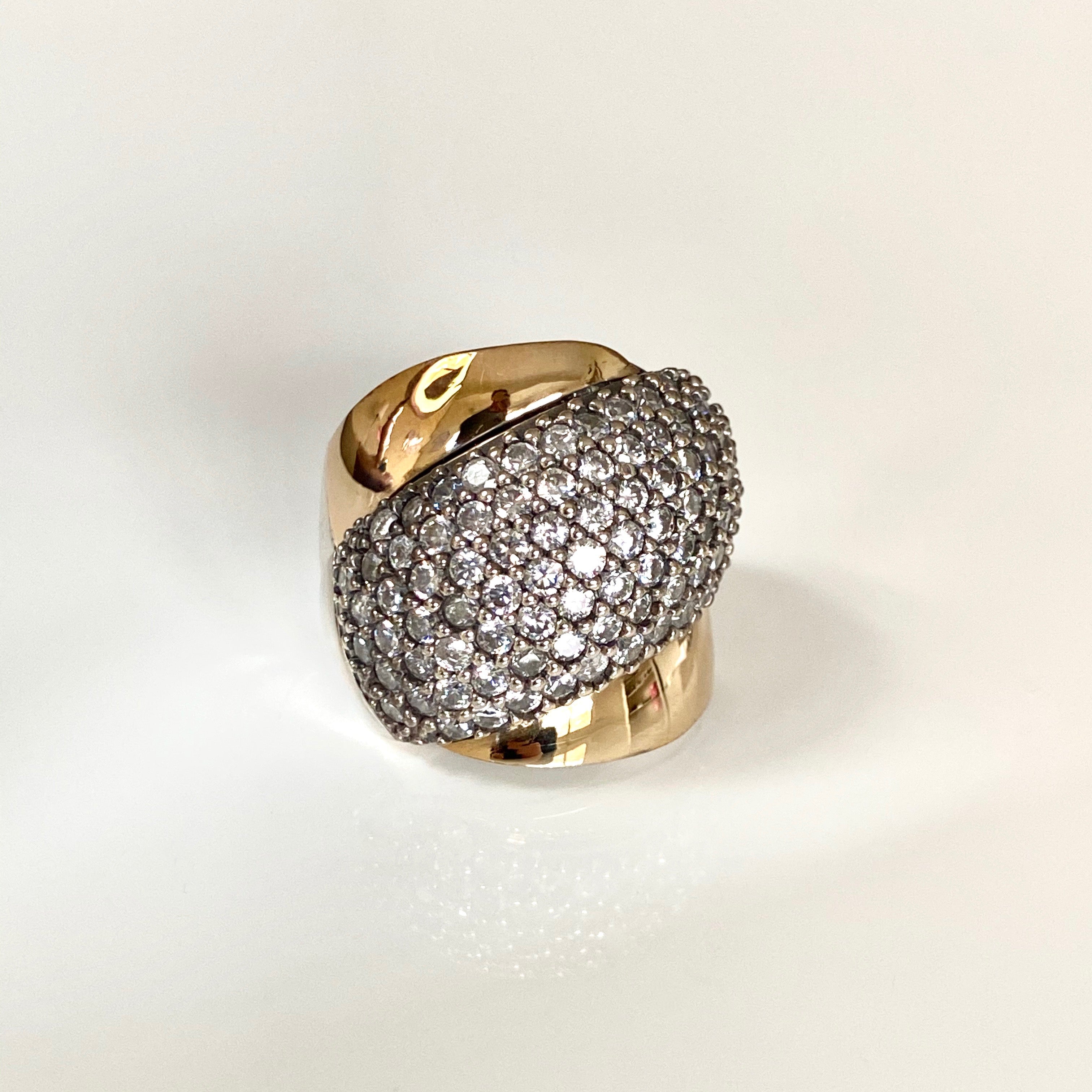 NOBU RING - Sterling Silver & 14k Yellow Gold-Tayroni