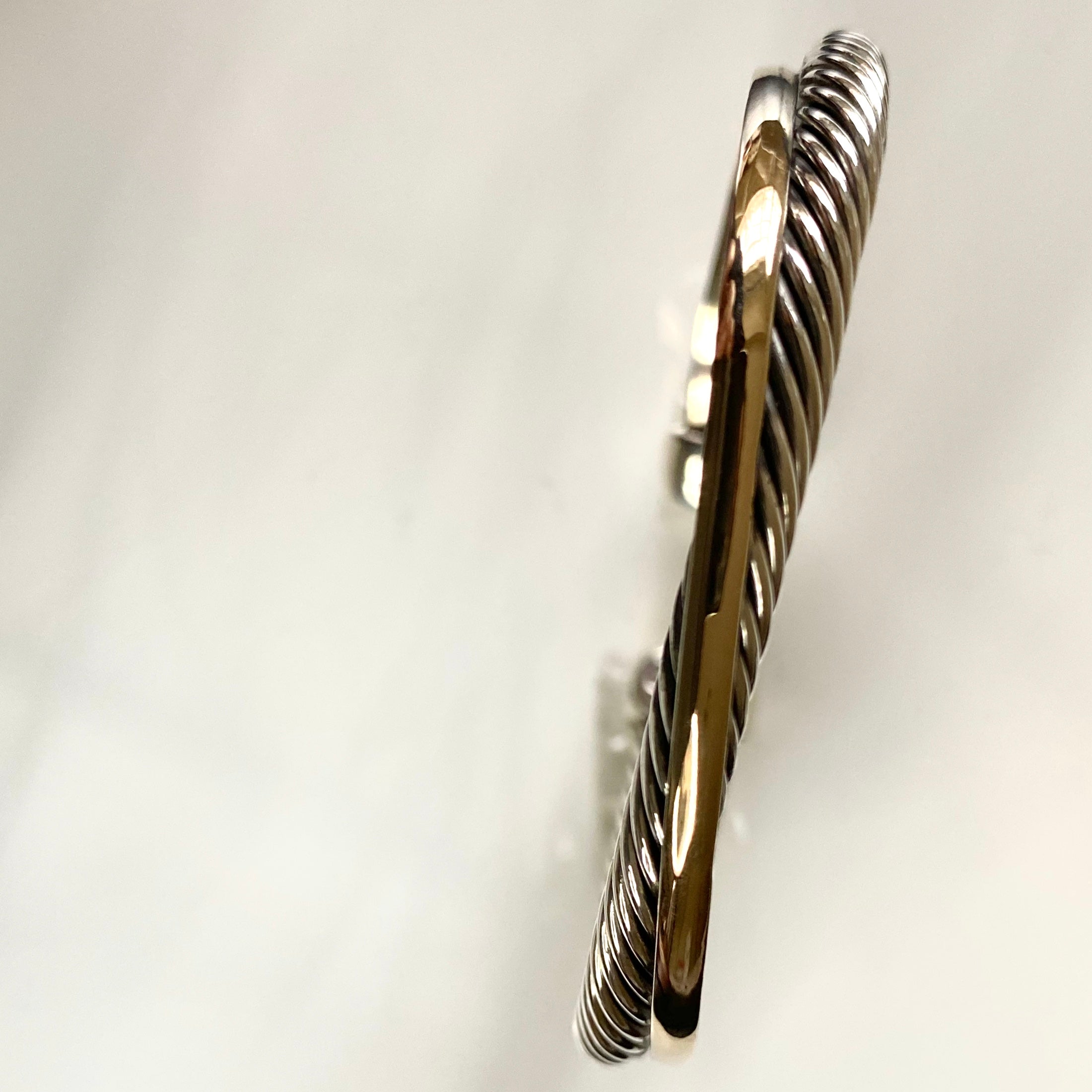 ORBIT CUFF BRACELET - Sterling Silver and 14k Yellow Gold-Tayroni