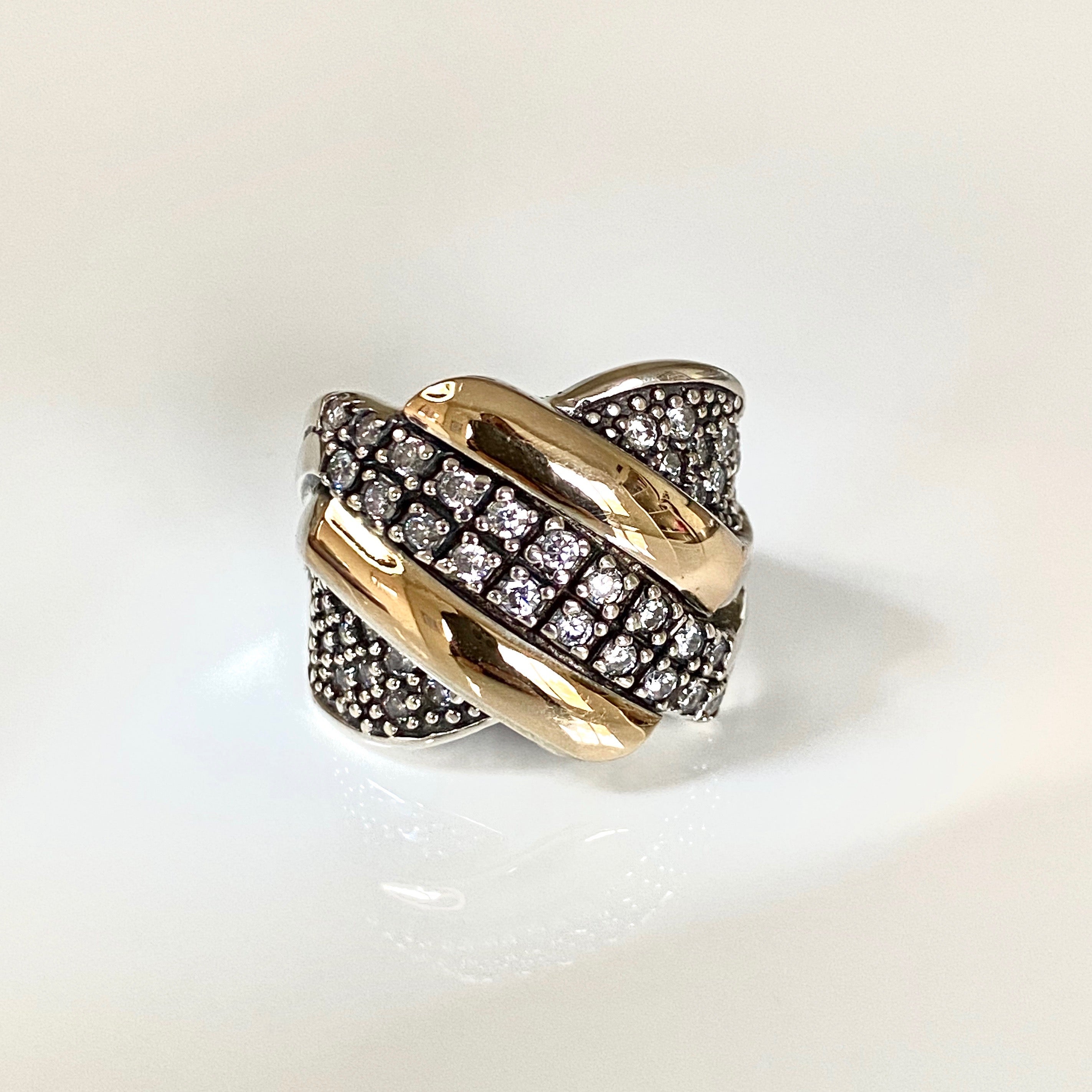 PORTOFINO RING - Sterling Silver and 14k Yellow Gold-Tayroni
