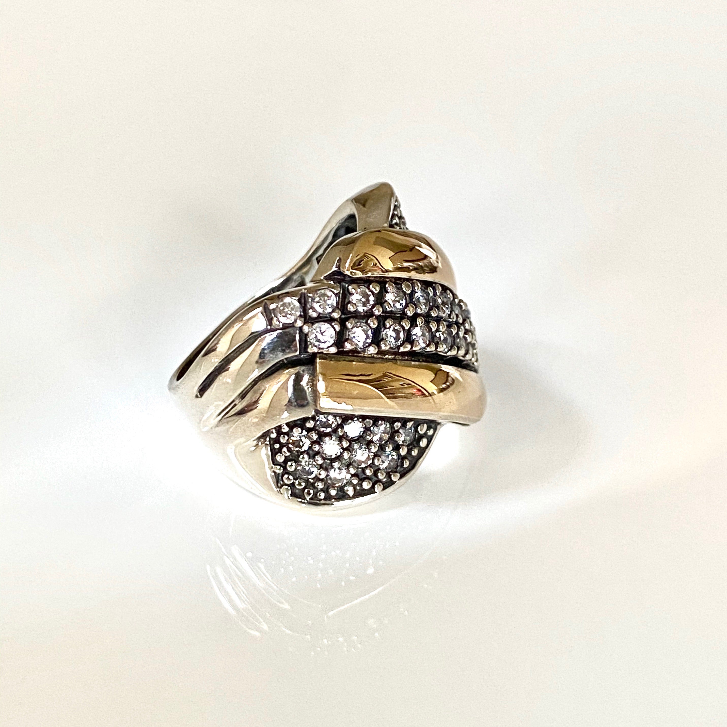 PORTOFINO RING - Sterling Silver and 14k Yellow Gold-Tayroni