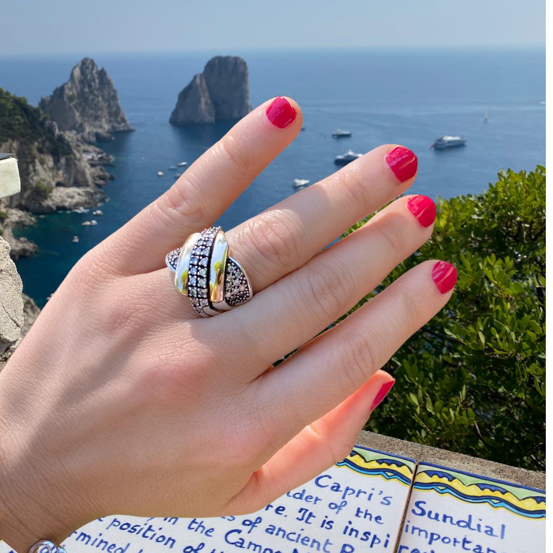 PORTOFINO RING - Sterling Silver and 14k Yellow Gold-Tayroni