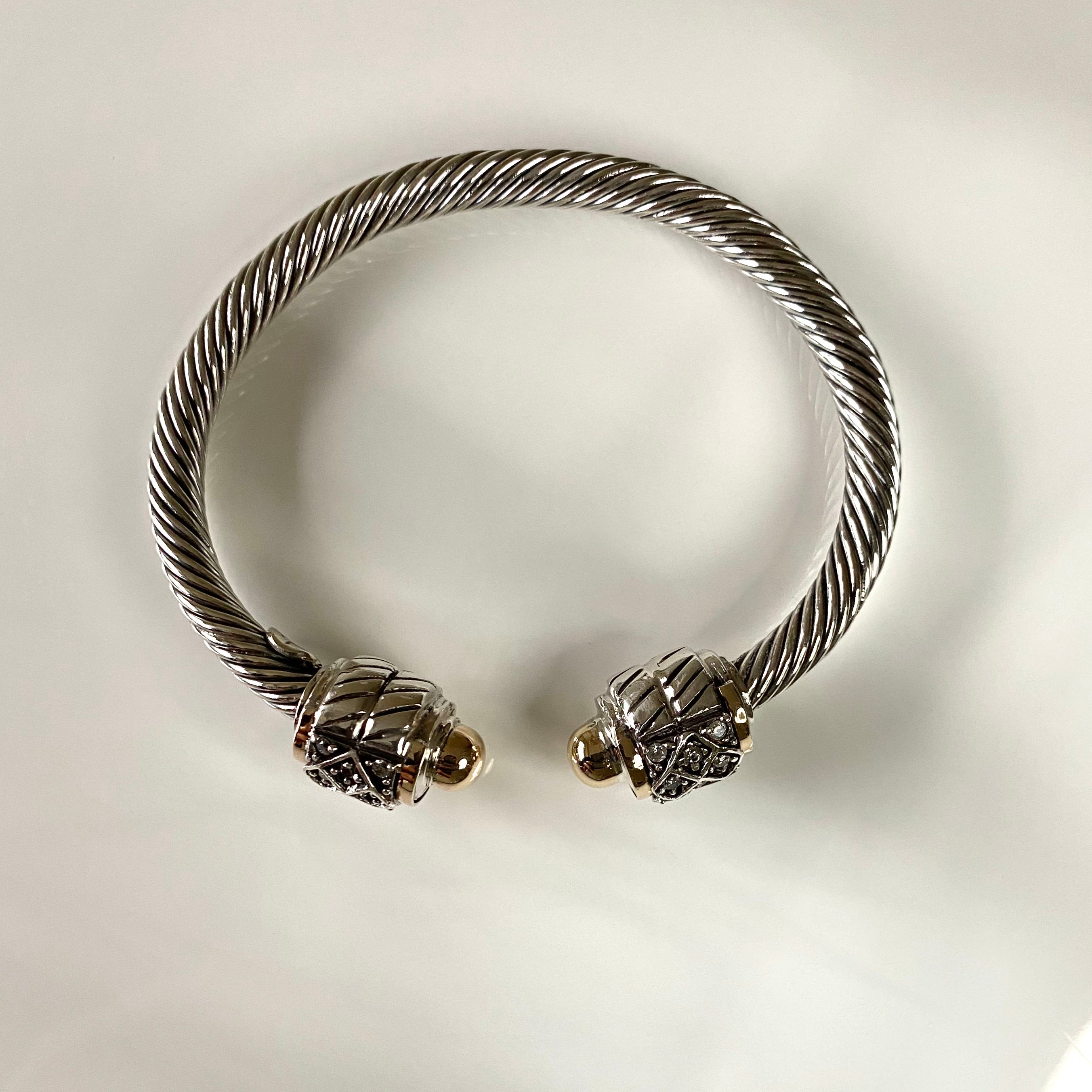 POSITANO CUFF BRACELET - Sterling Silver & 14k Yellow Gold-Tayroni