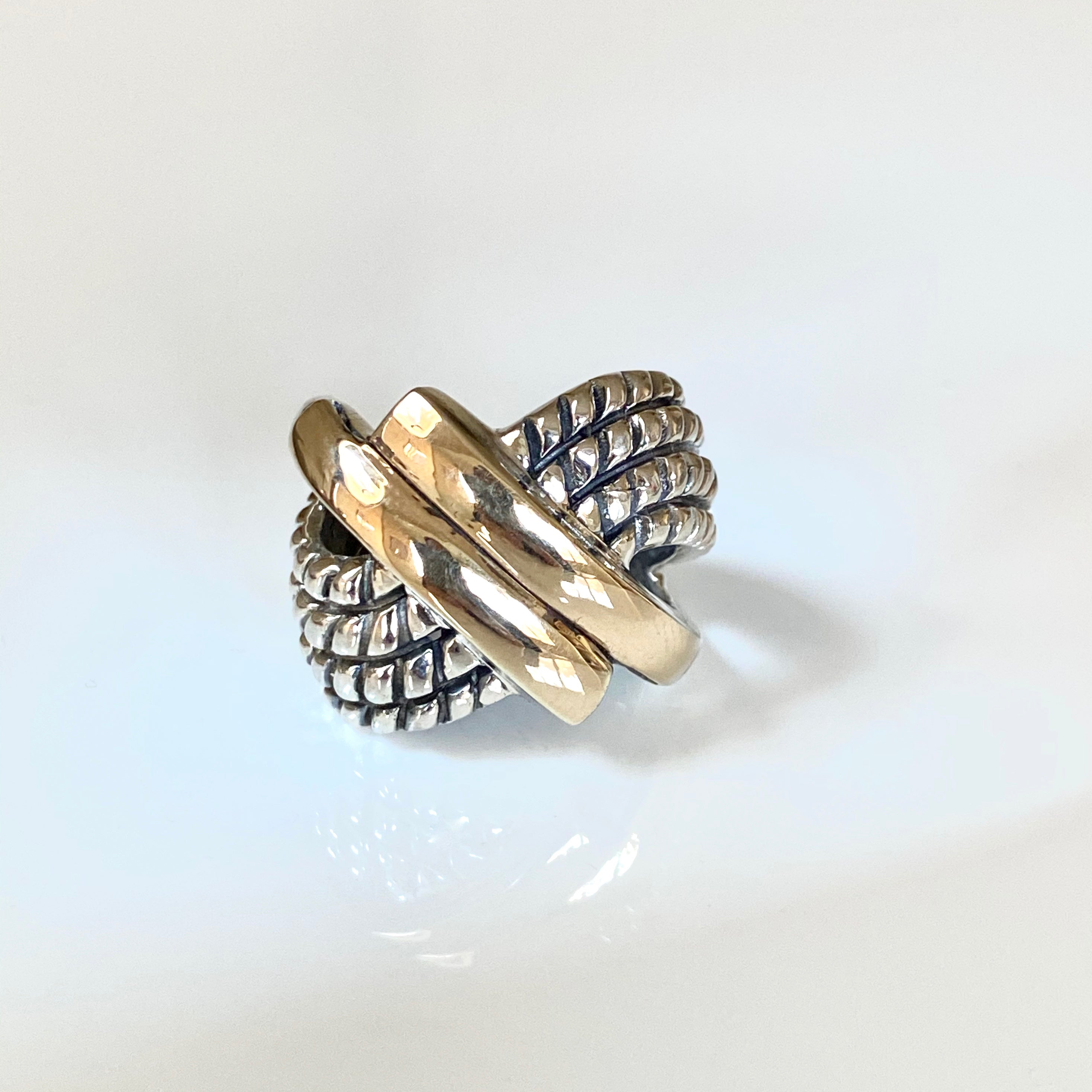 SAILOR RING - Sterling Silver & 14k Yellow Gold-Tayroni