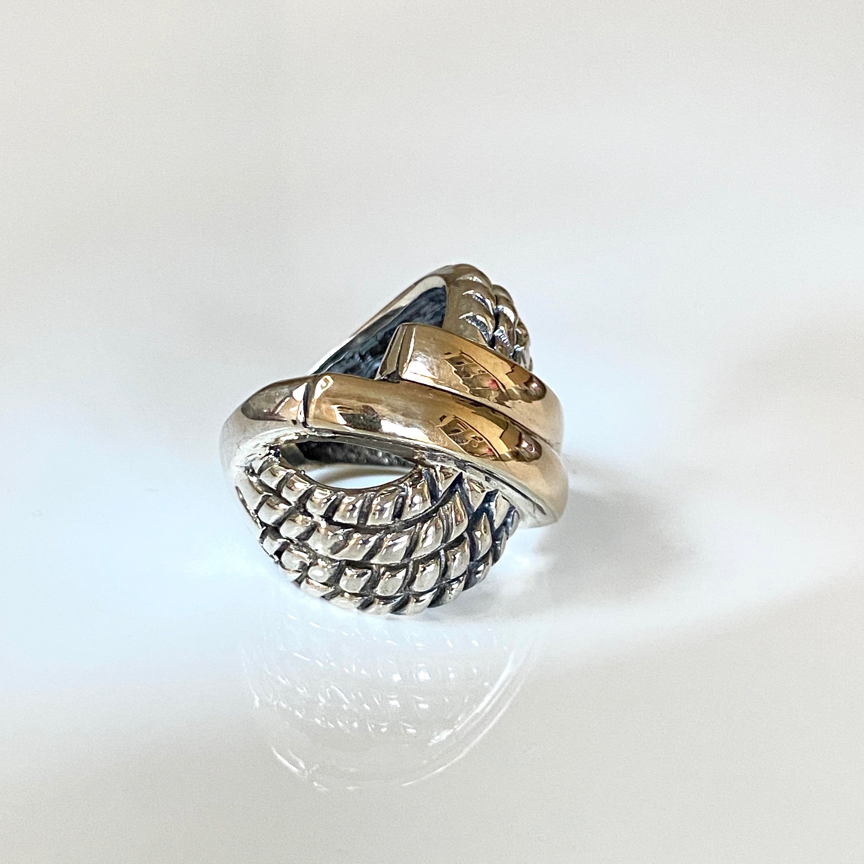 SAILOR RING - Sterling Silver & 14k Yellow Gold-Tayroni