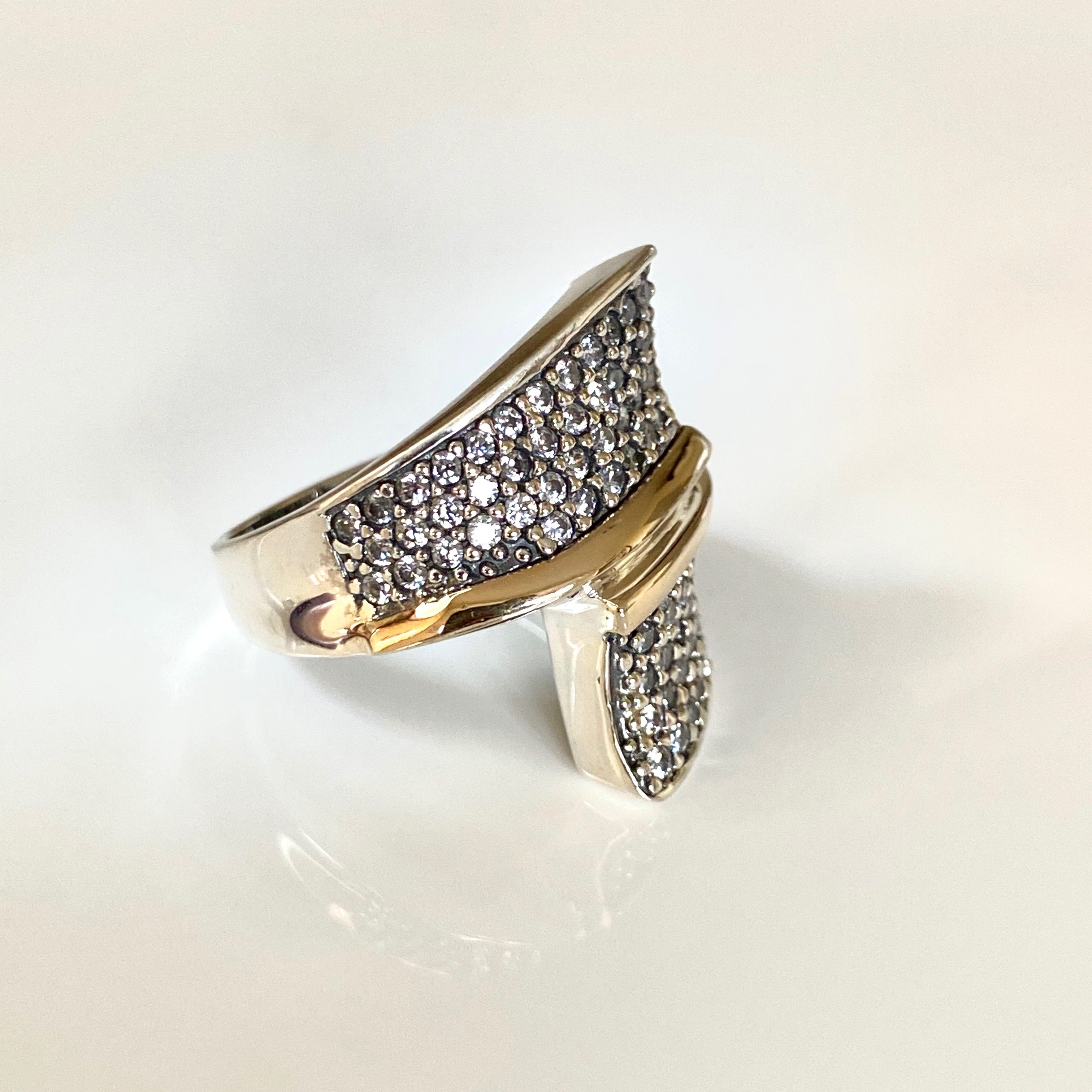 SAINT TROPEZ RING - Sterling Silver & 14k Yellow Gold-Tayroni