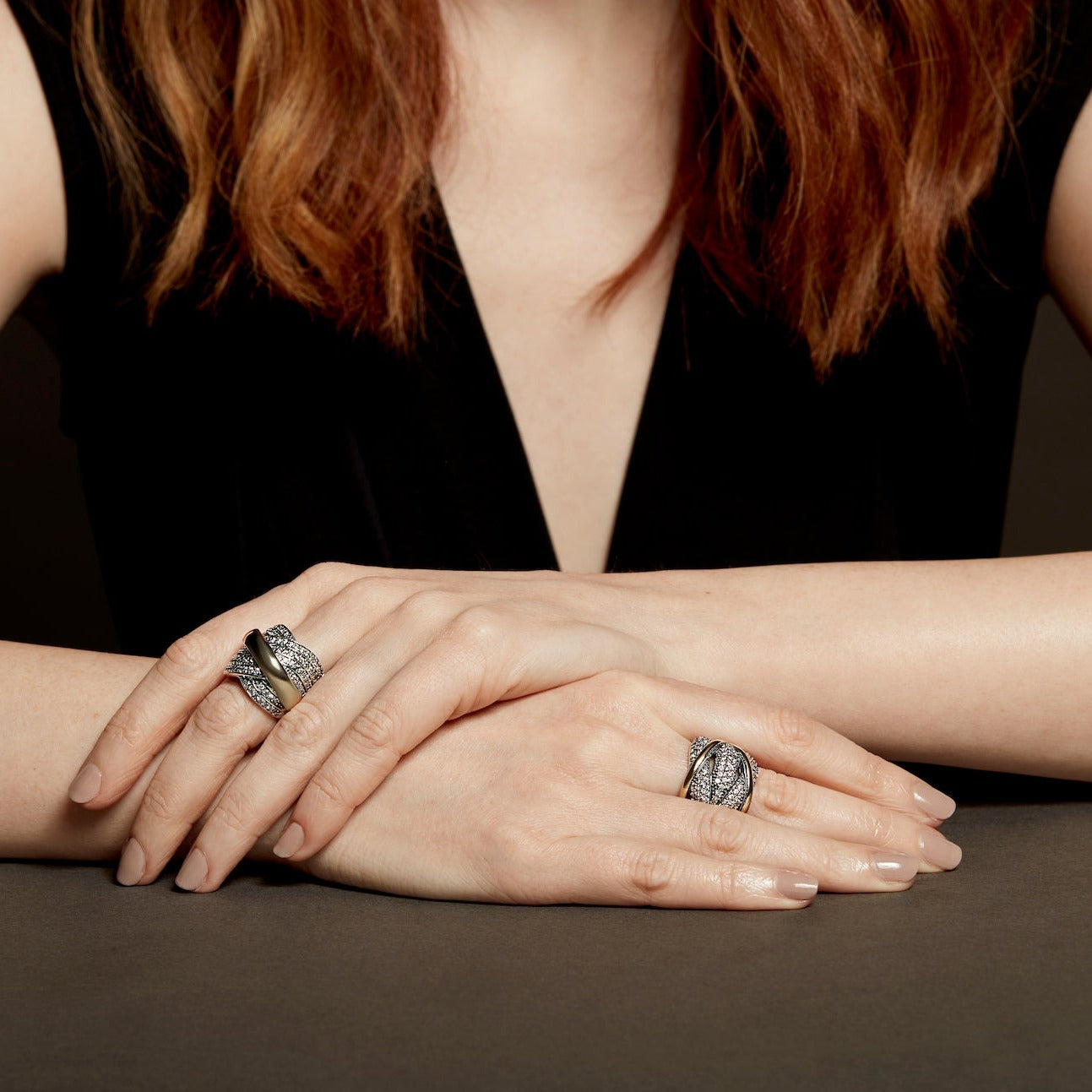BAGUE GALAXY- Argent 925 & Or 14K