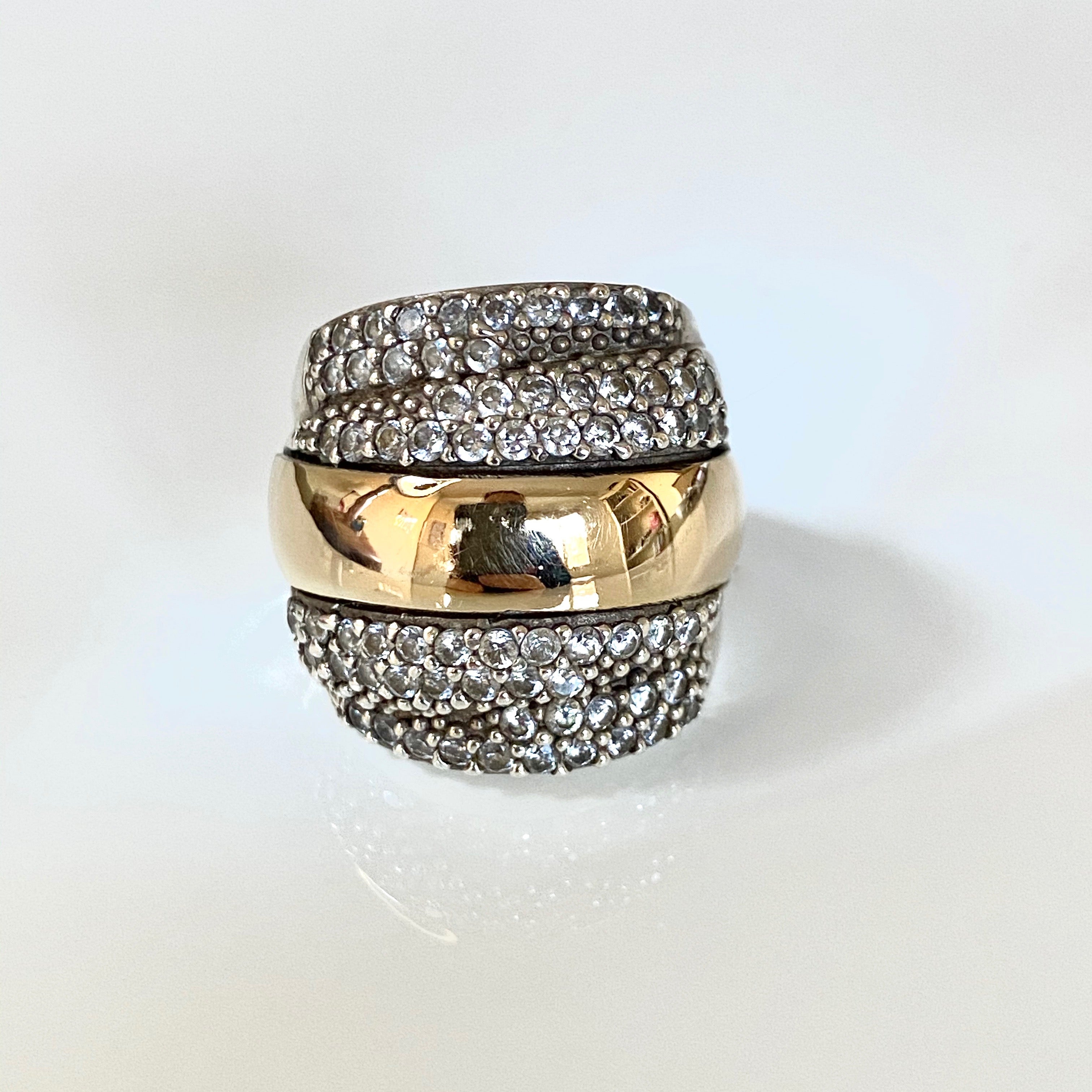 AMANTE RING - Sterling Silver & 14k Yellow Gold-Tayroni