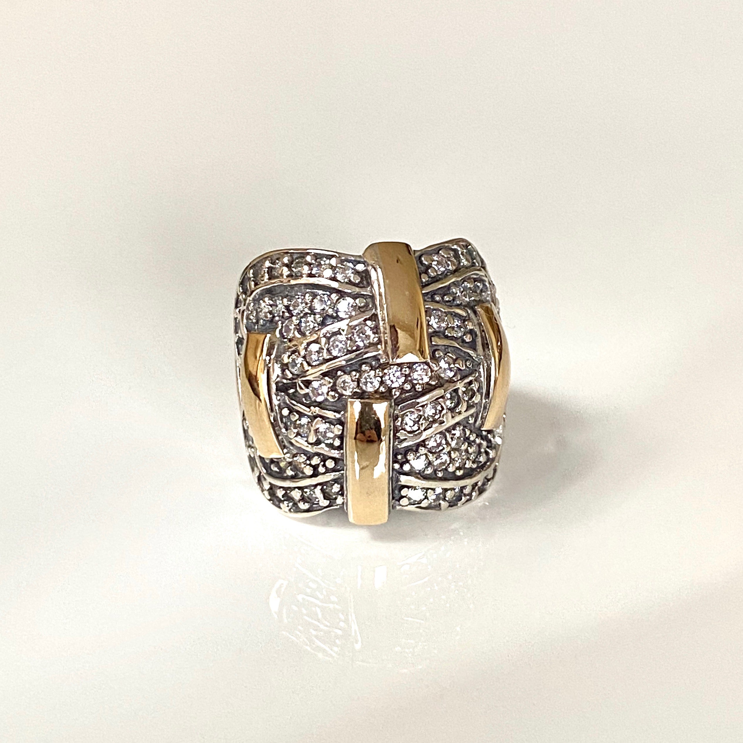 ATLANTIS RING - Sterling Silver & 14k Yellow Gold-Tayroni