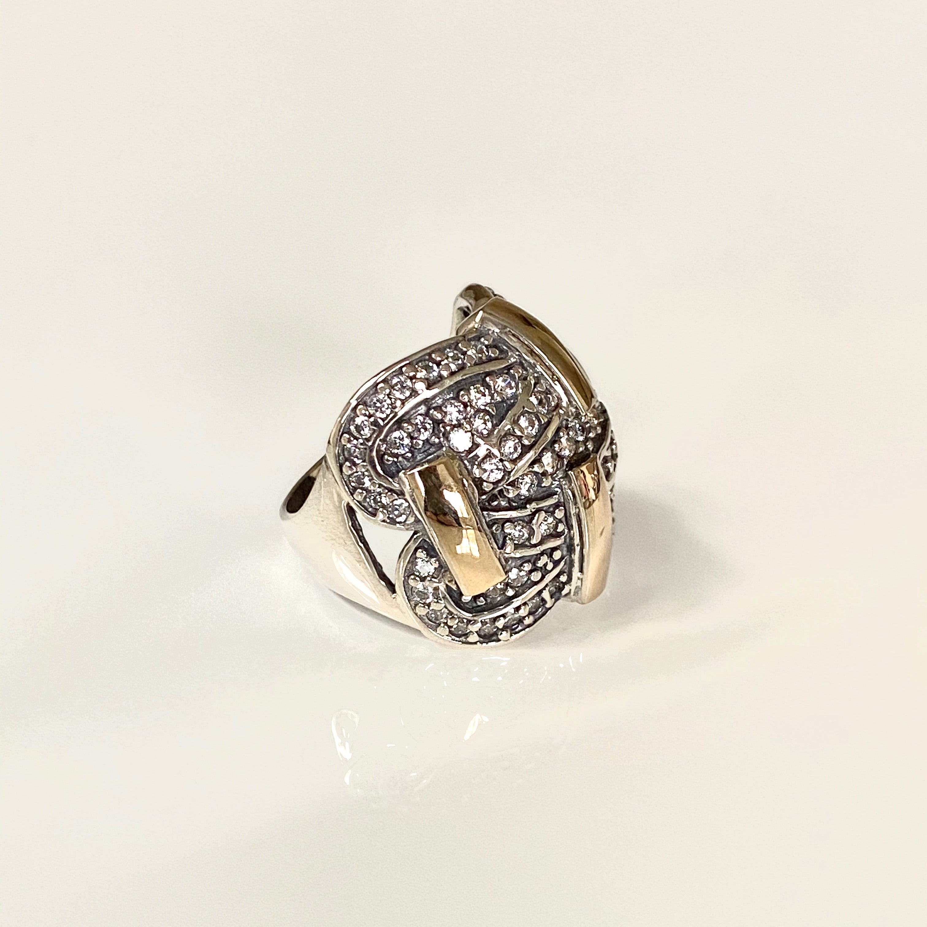 ATLANTIS RING - Sterling Silver & 14k Yellow Gold-Tayroni