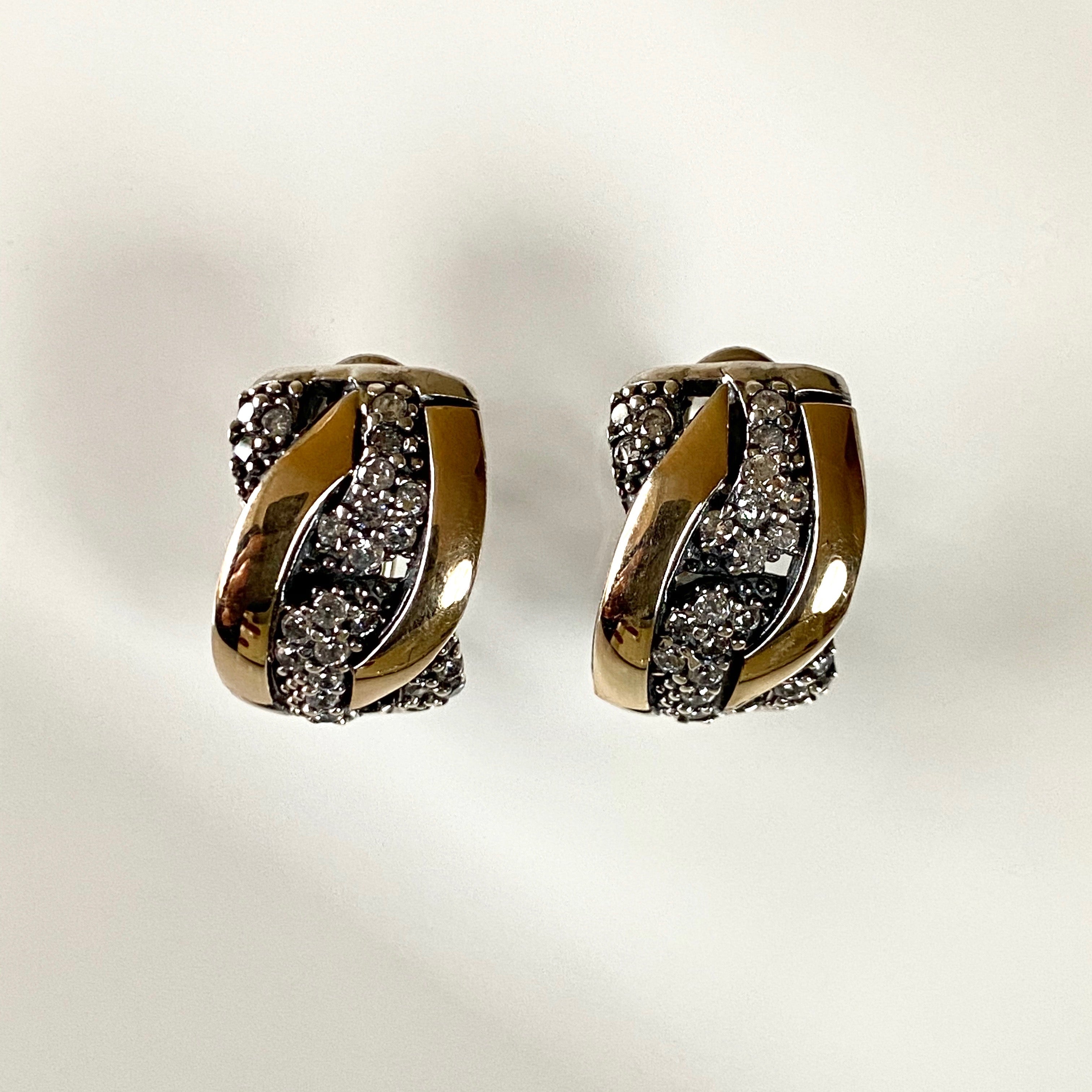 AUDREY EARRINGS - Sterling Silver & 14k Yellow Gold-Tayroni
