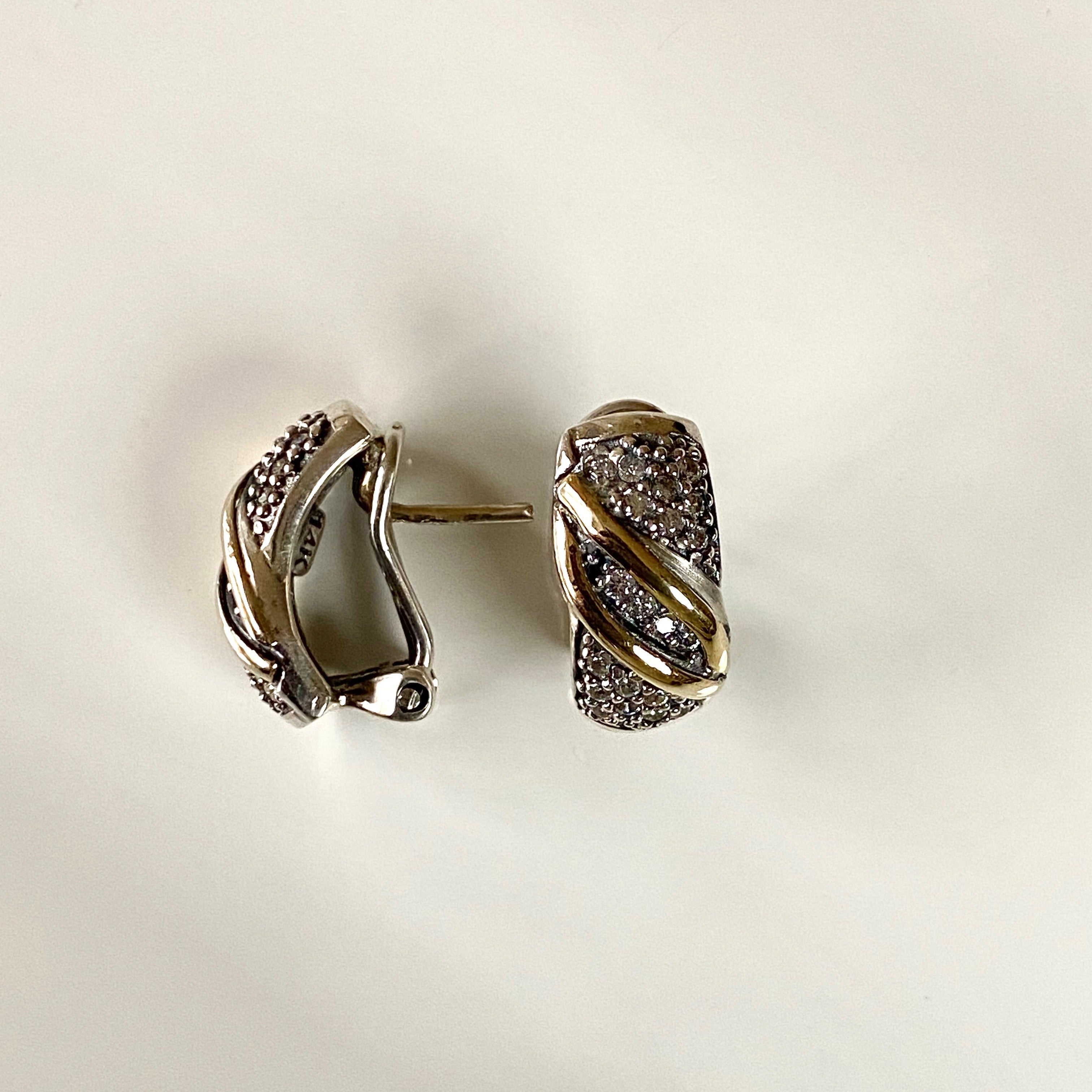 AURORA EARRINGS - Sterling Silver & 14k Yellow Gold-Tayroni
