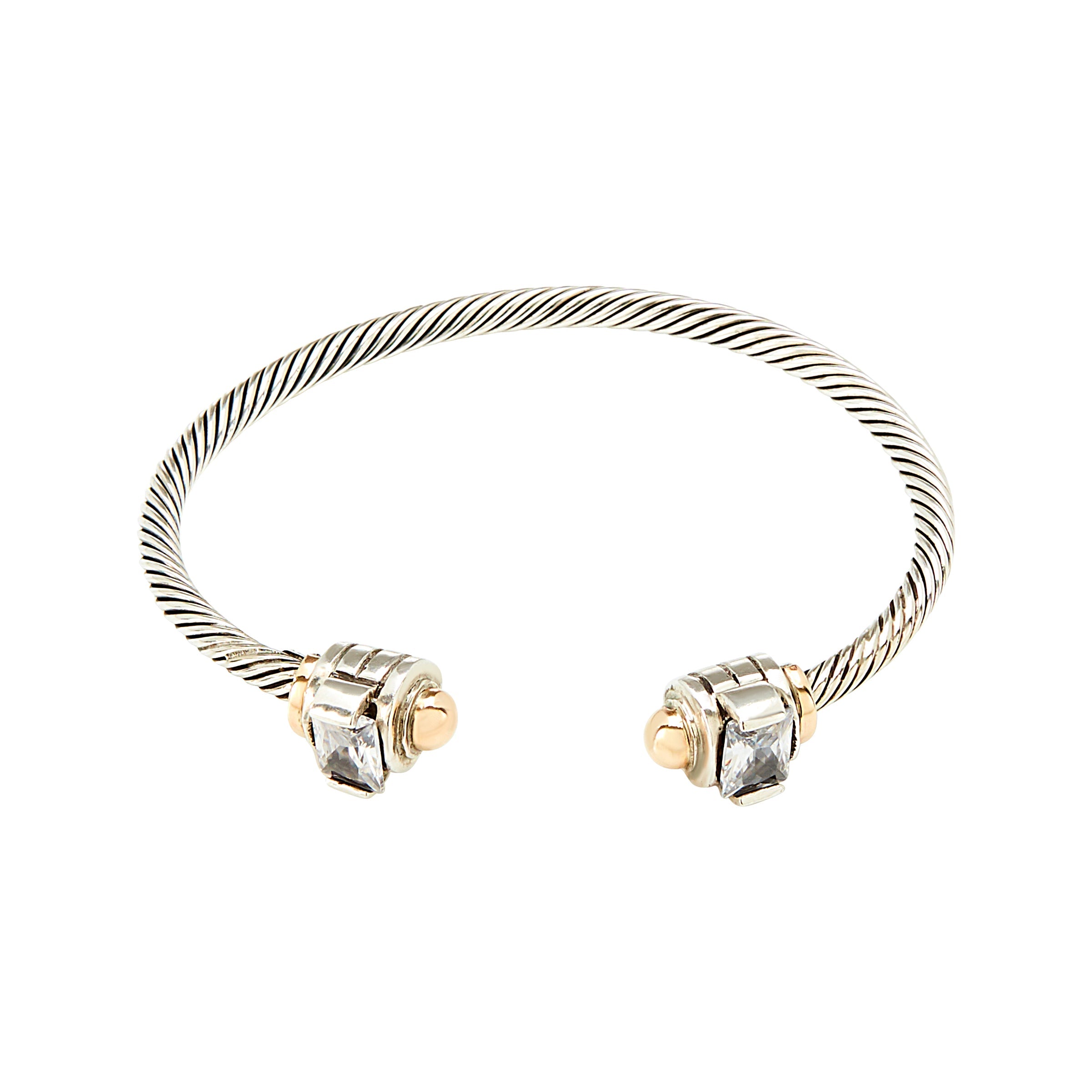BYBLOS CUFF BRACELET - Sterling Silver & 14k Yellow Gold-Tayroni