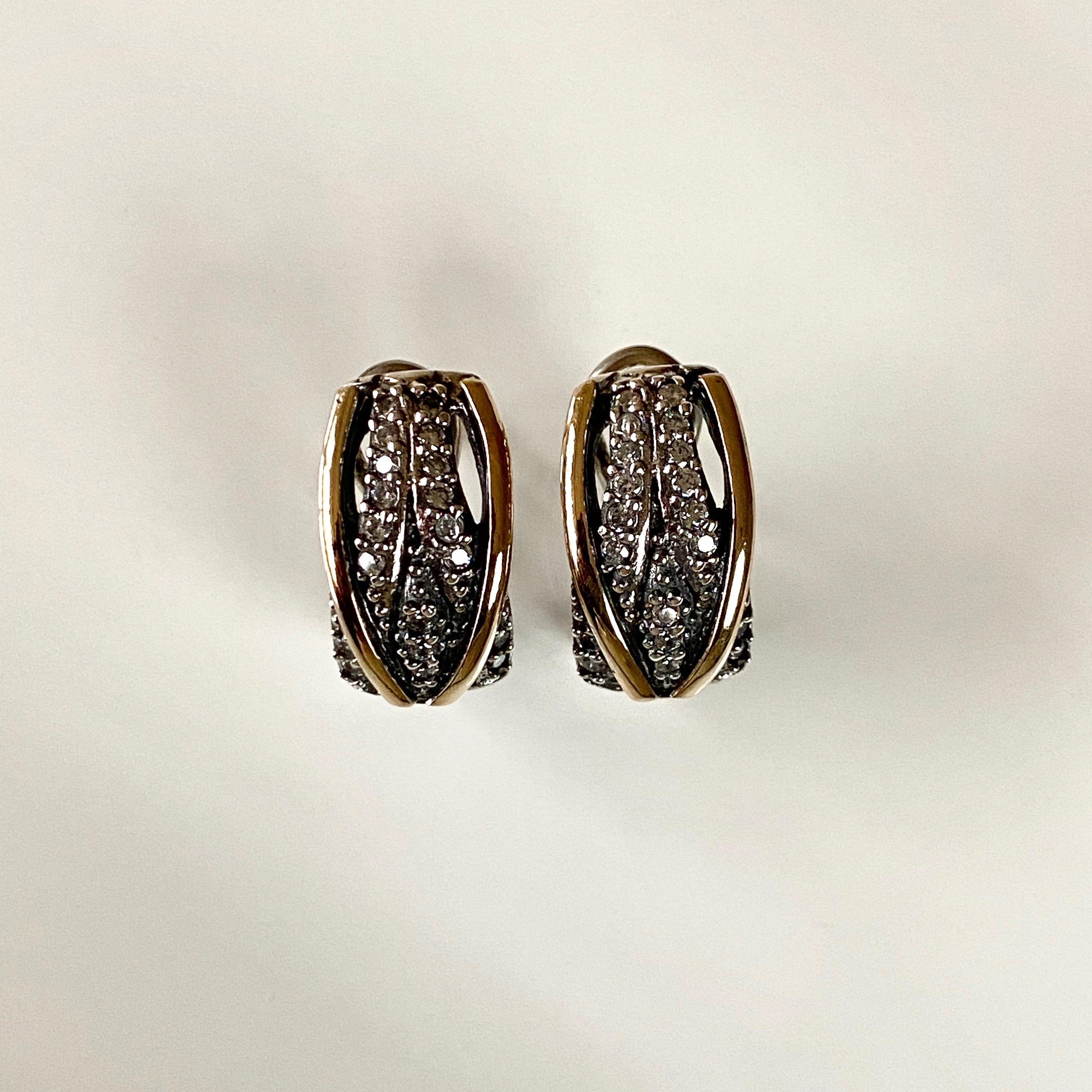 CAPRI EARRINGS - Sterling Silver & 14k Yellow Gold-Tayroni