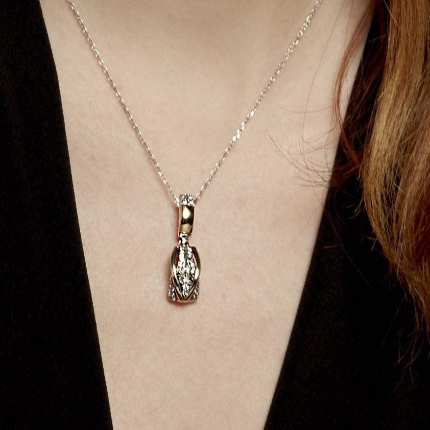 CAPRI NECKLACE - Sterling Silver & 14k Yellow Gold-Tayroni