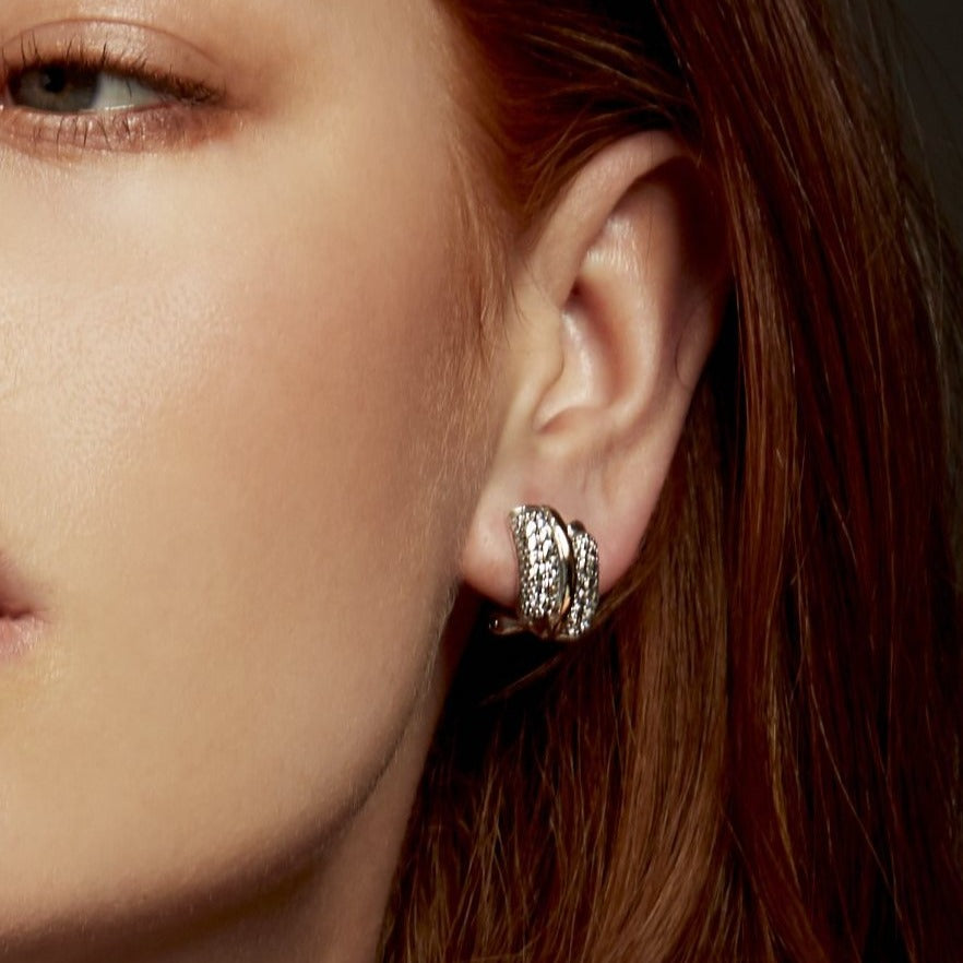 CELESTIA EARRINGS - Sterling Silver & 14k Yellow Gold-Tayroni